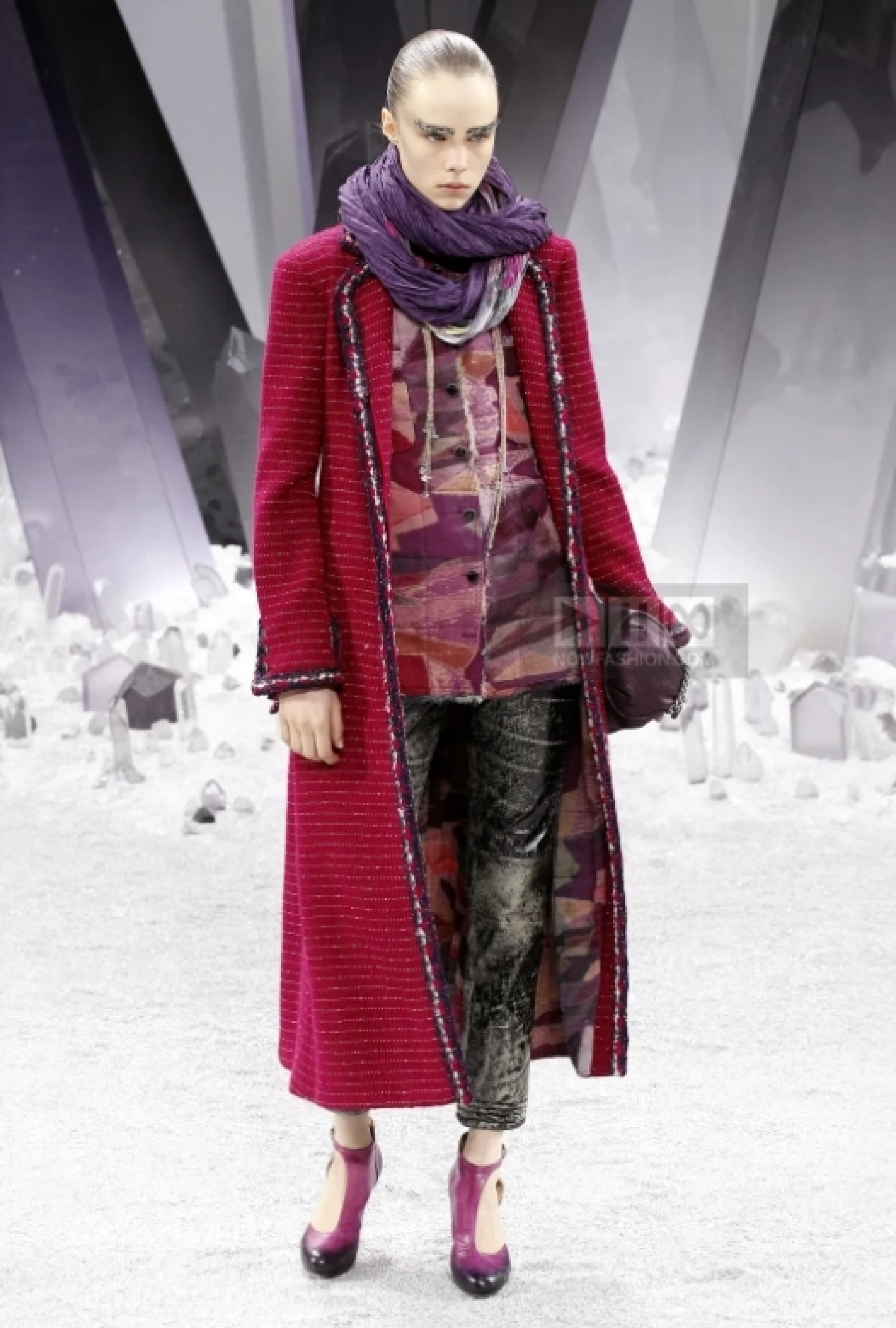 Manteau Tweed Burgundy FW 2012