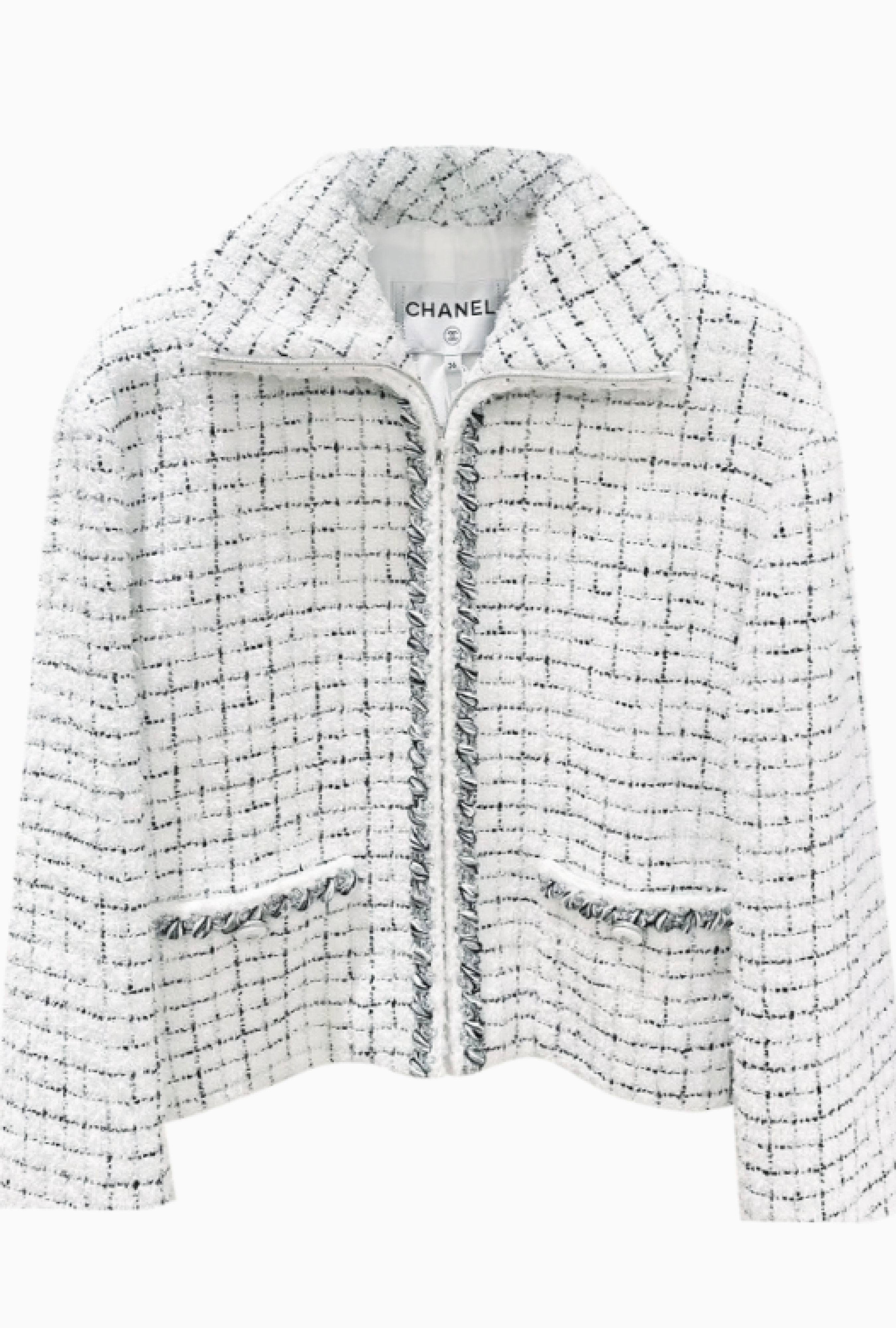 Veste Tweed White And Silver