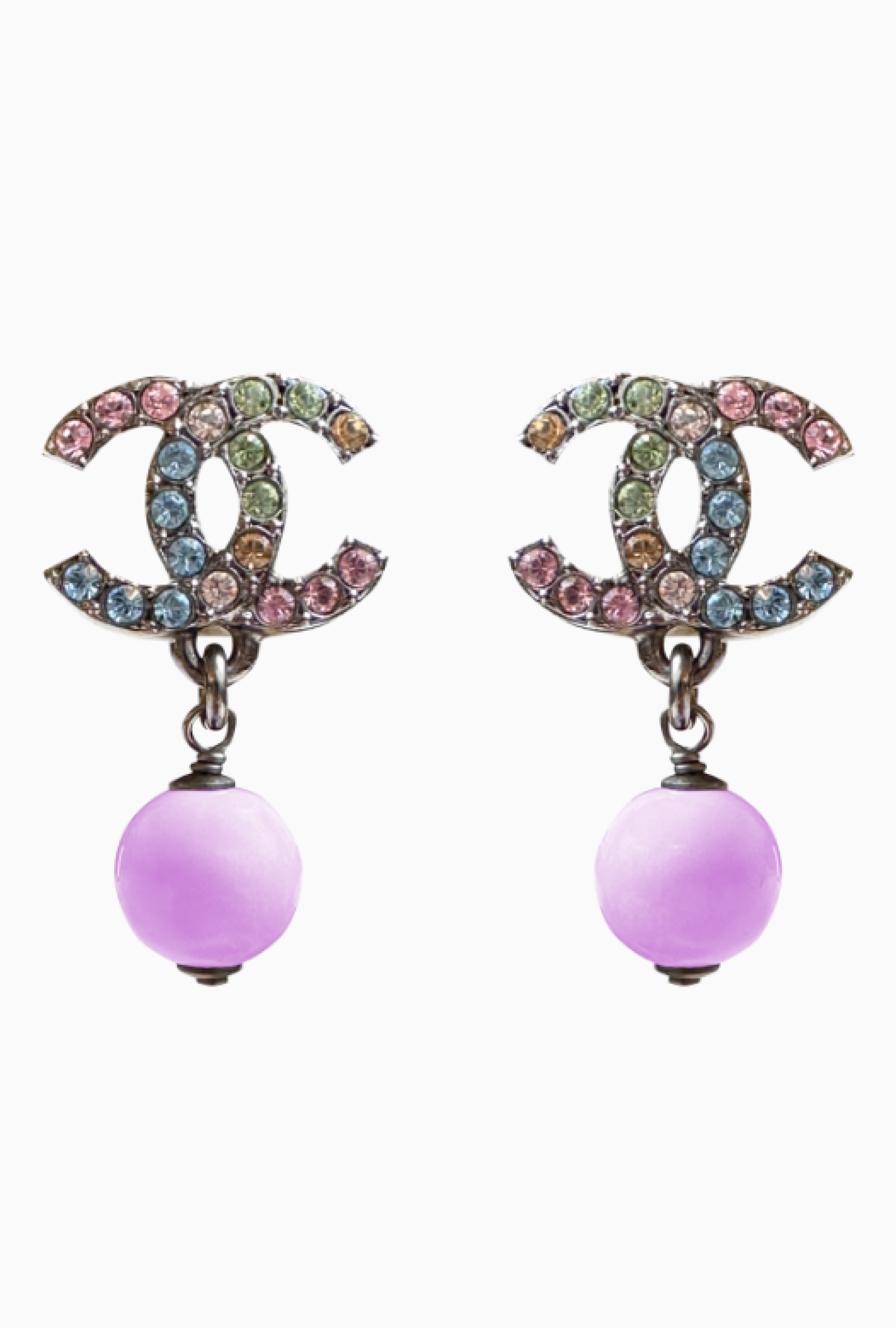 Boucles D'oreilles Double C Violette