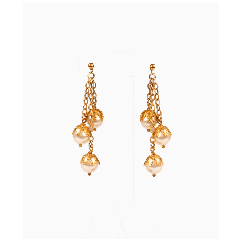 Boucles D'Oreilles Maud T Bijoux Trio Vintage