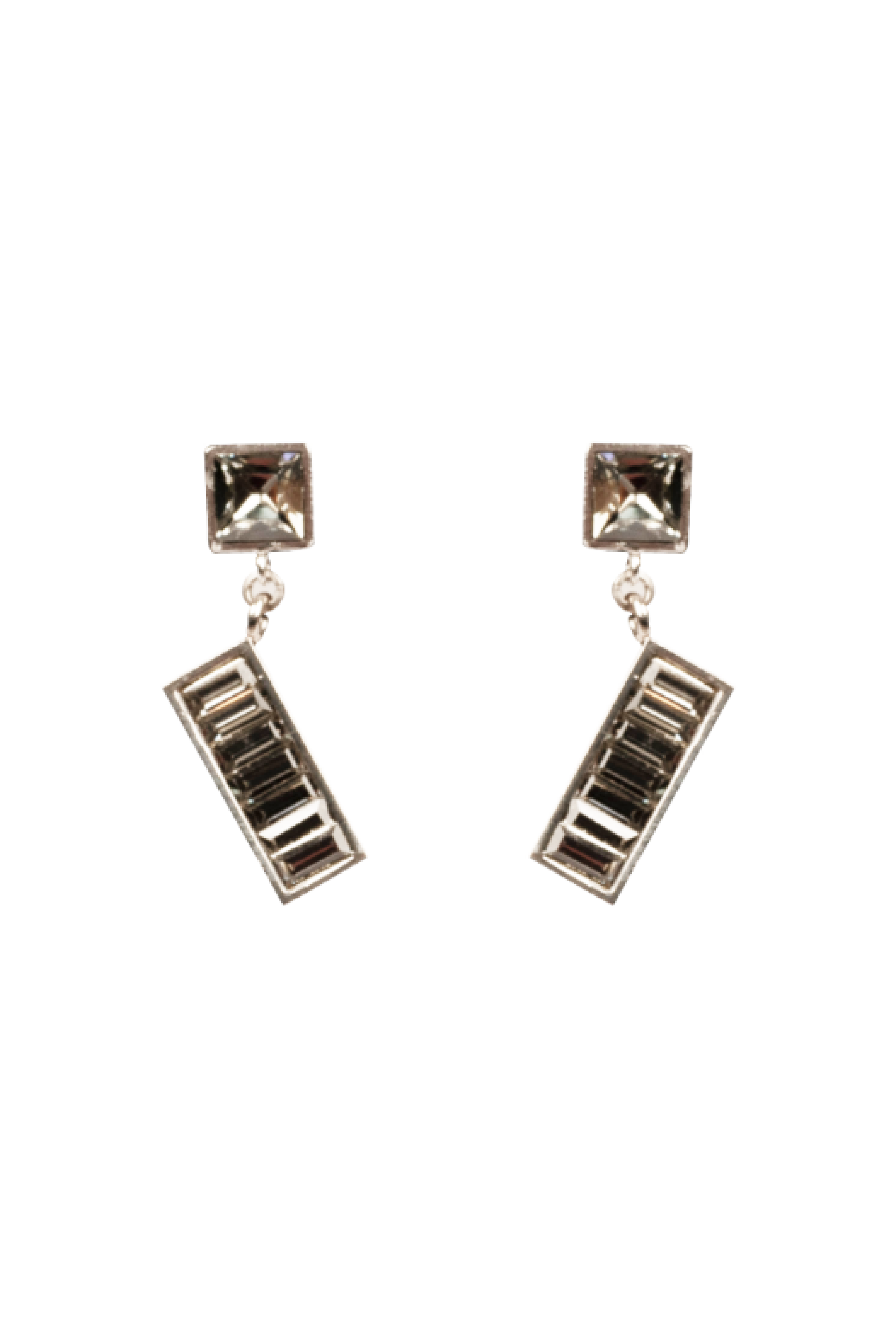 Boucles D'oreilles Strass Rectangle