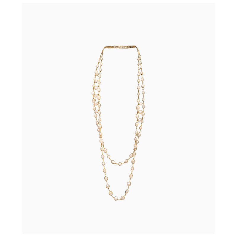 Sautoir Maud T Bijoux Pop Corn Blanc