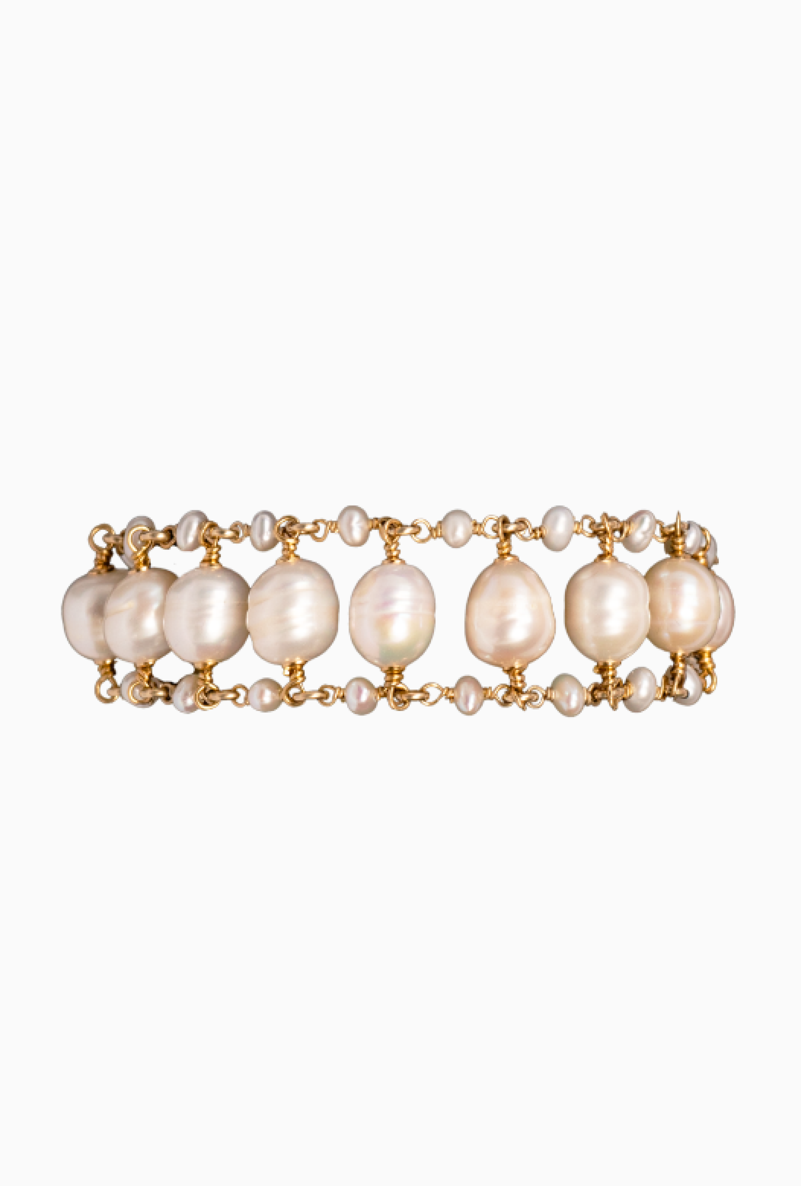 Bracelet Rail Pop Corn Blanc