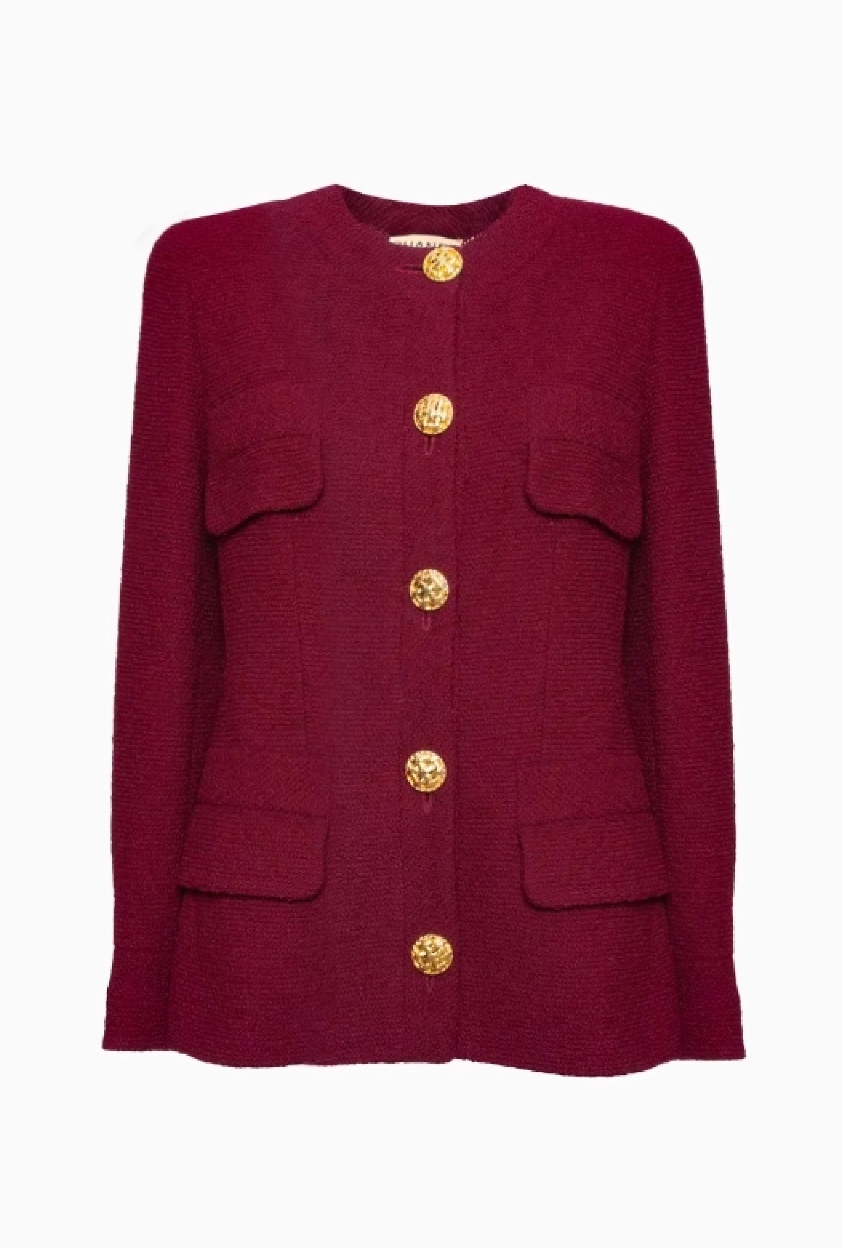 Veste Tweed Burgundy And Gold FW1992