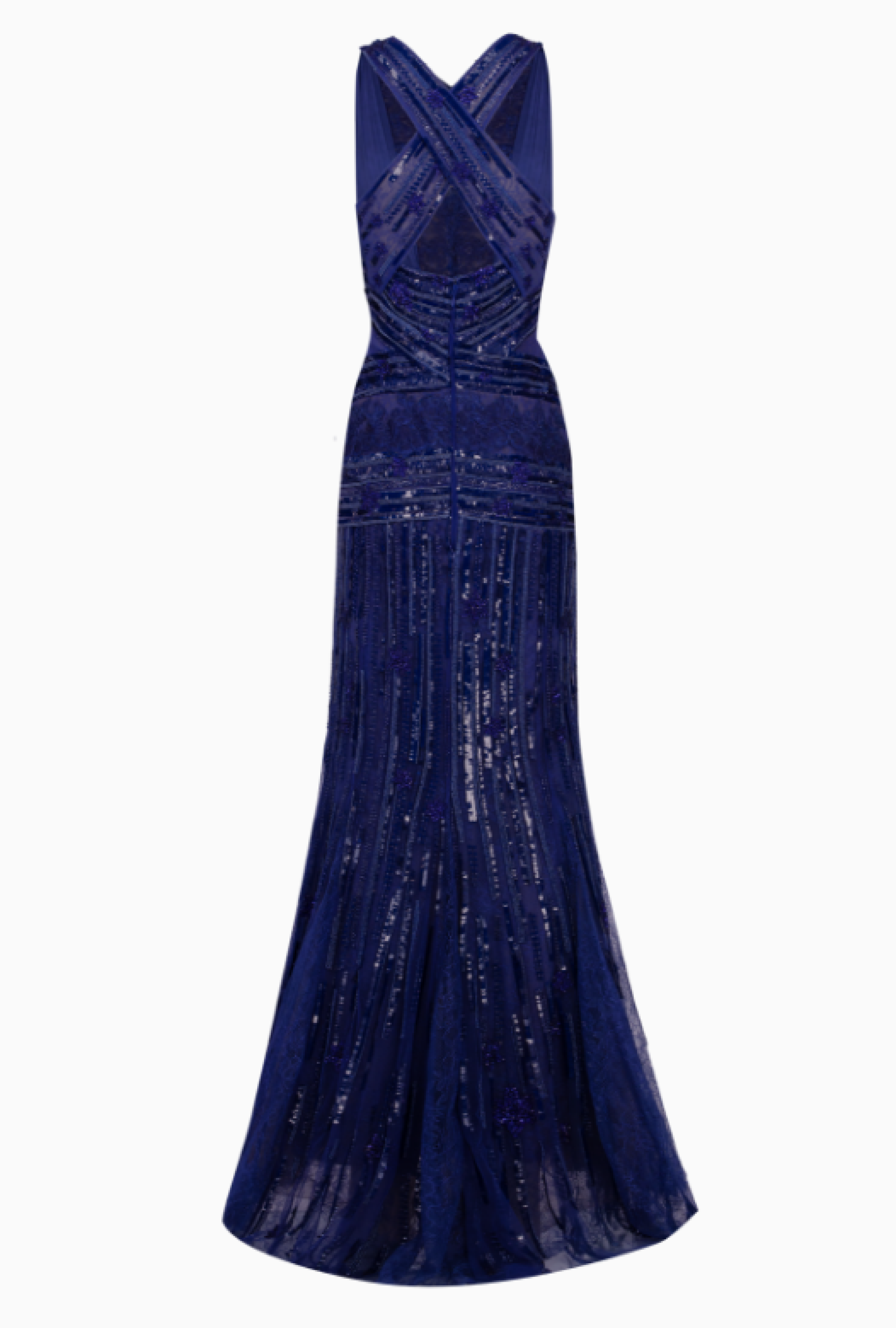 Robe Blue Lace And Crystal