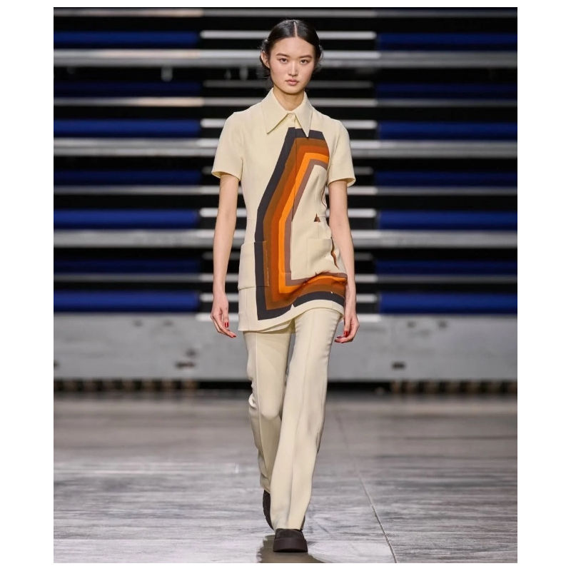 Robe Akris Ecru Printed