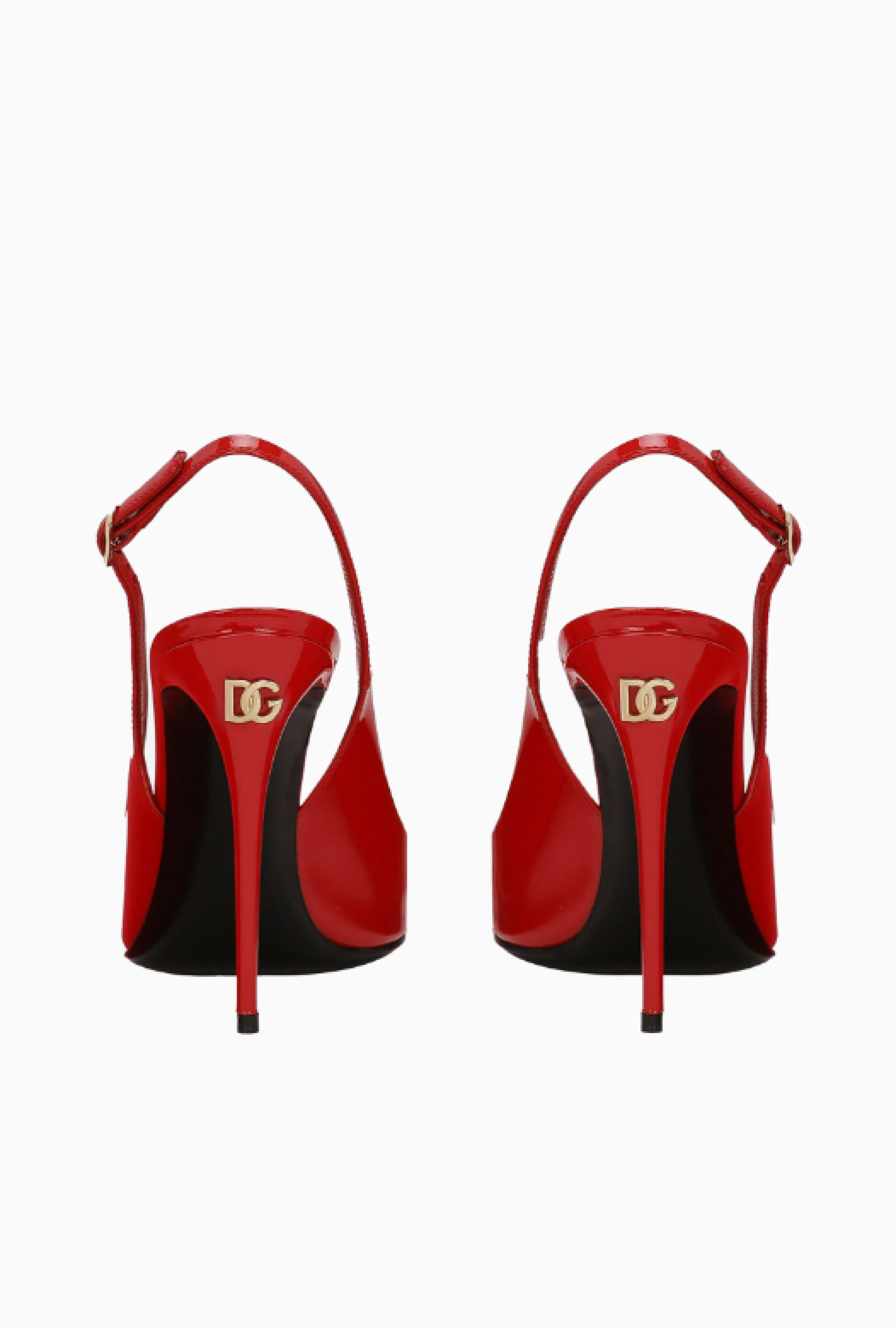 Chaussures Slingbacks en cuir verni