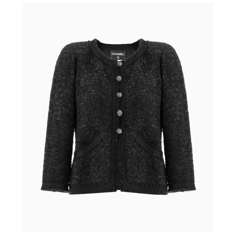 Veste Chanel Noir Braid Trim FW 2009