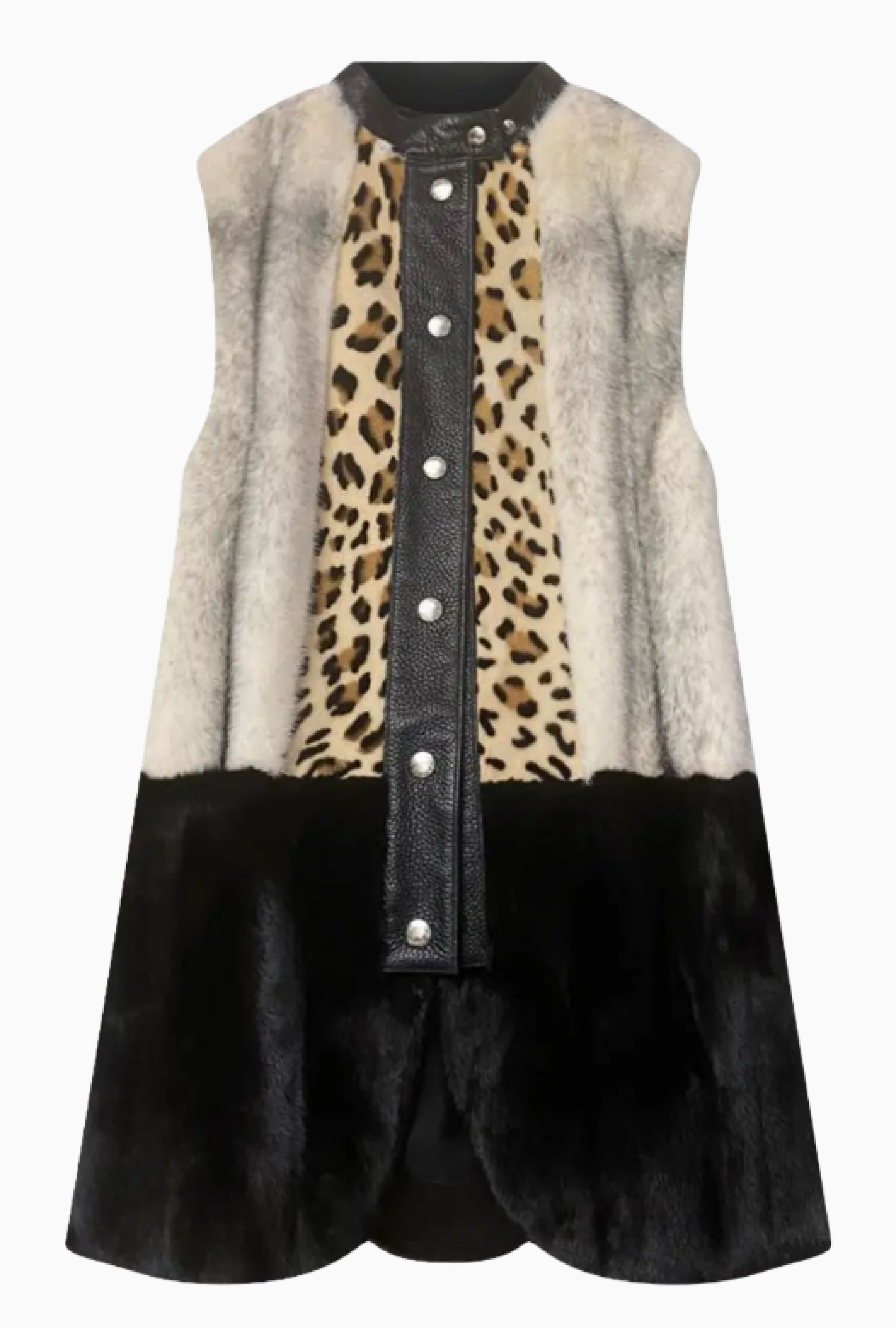 Manteau Patchwork Fourrure