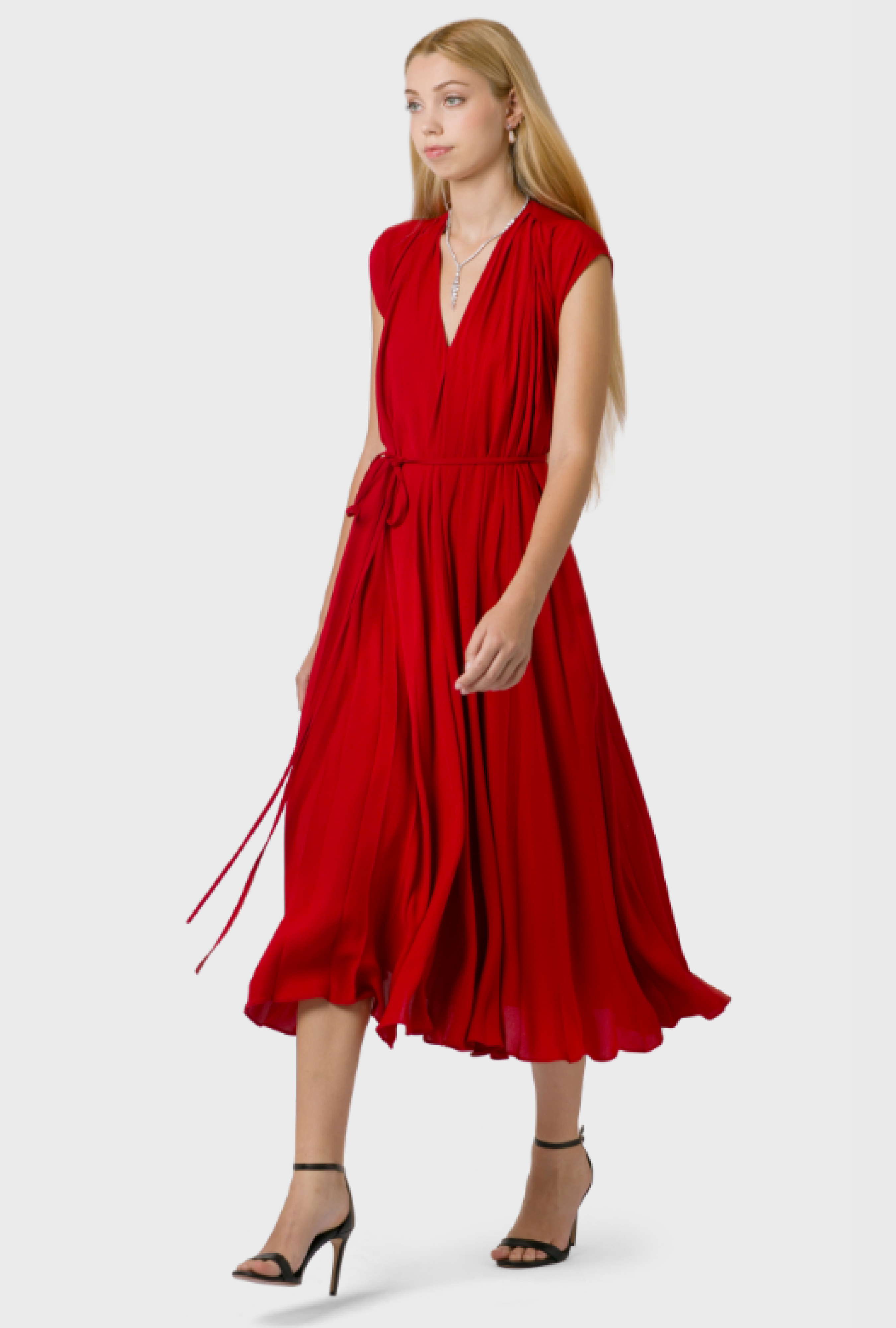 Robe Drapé Red