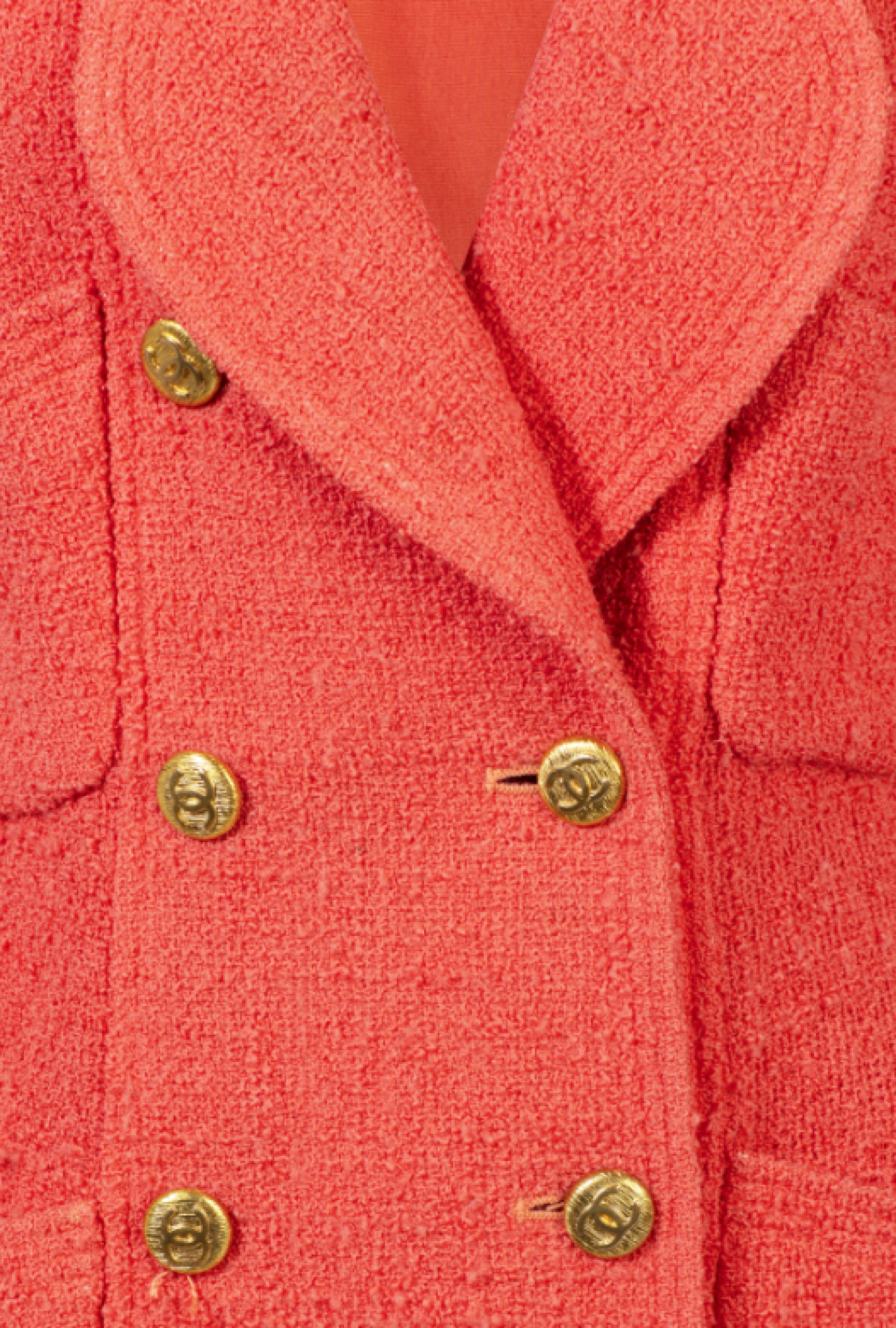 Veste Tweed Rouge Corail 90's