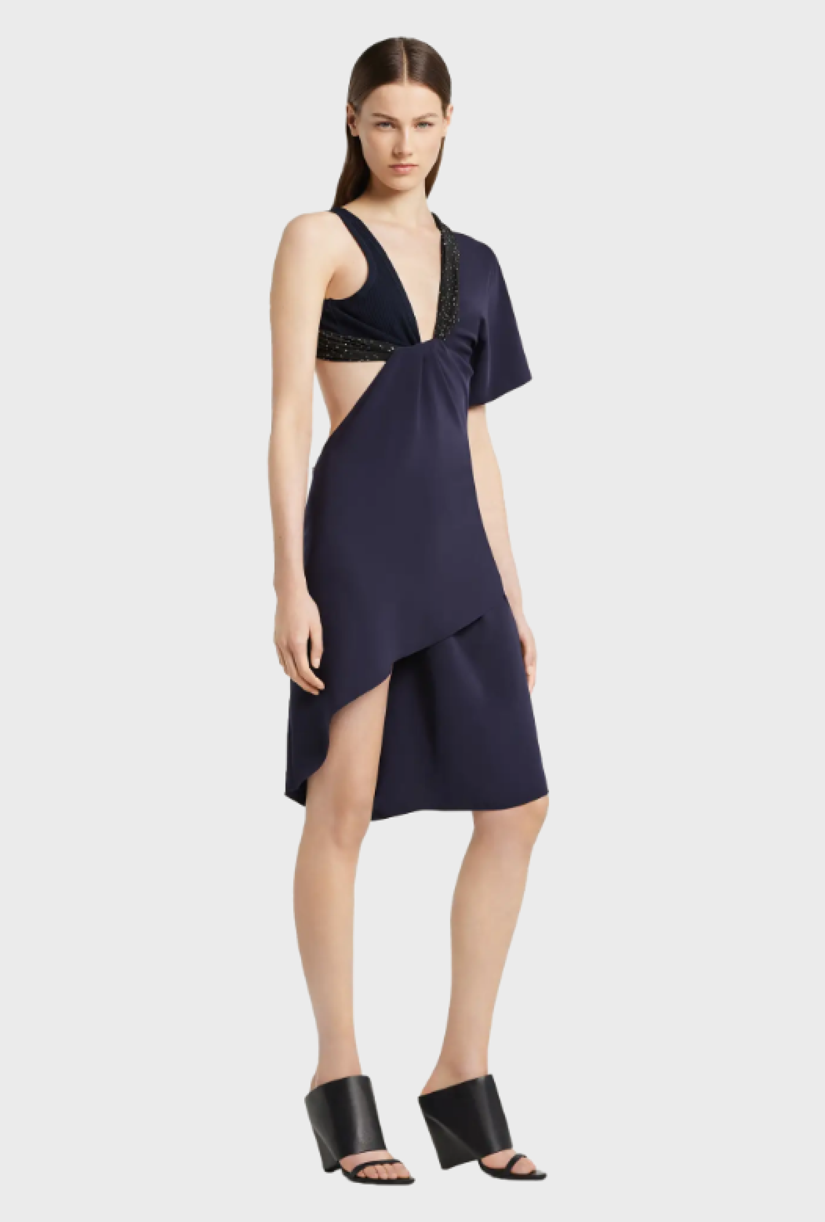 Robe Twist Asymetrical Navy