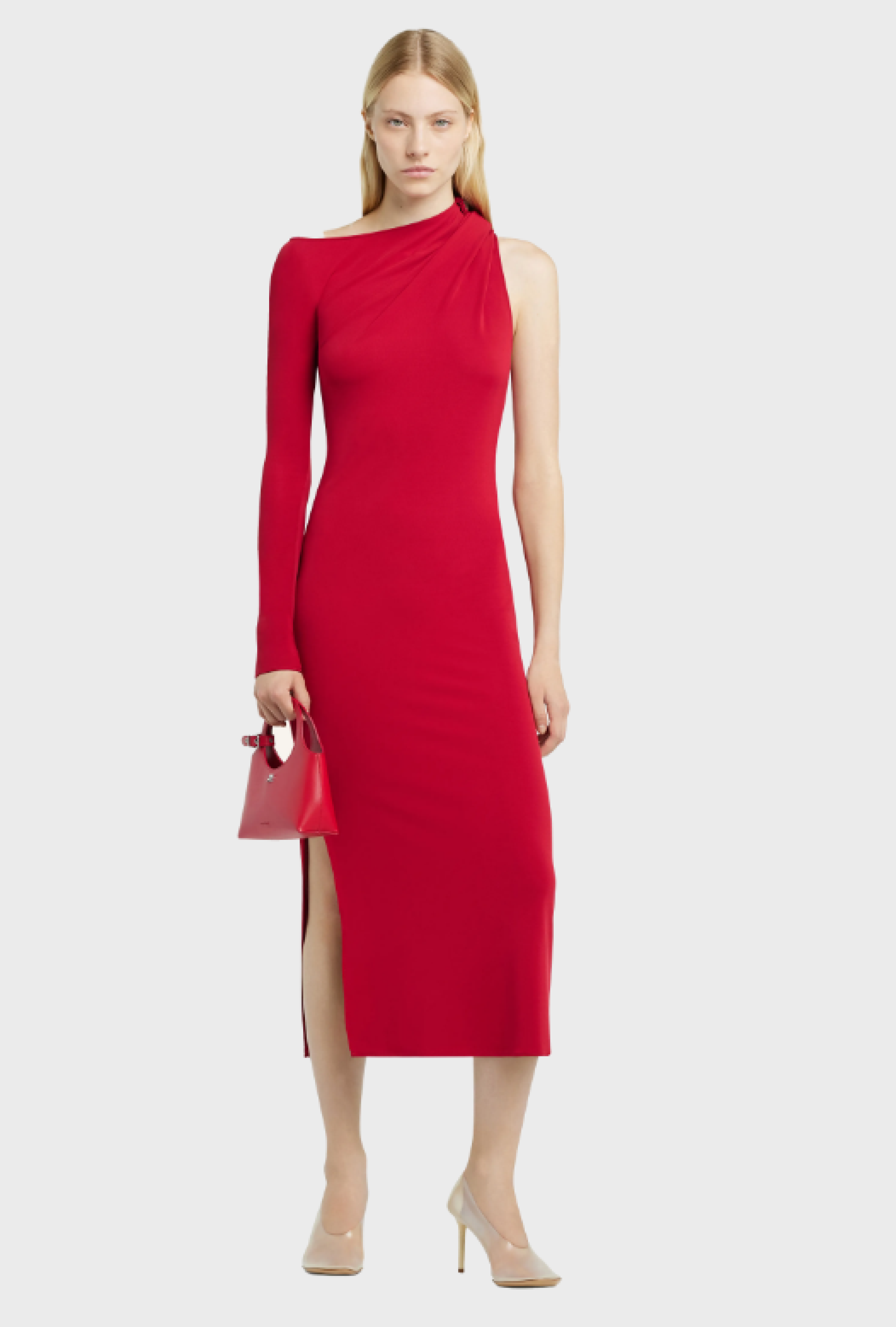 Robe One Shoulder Red
