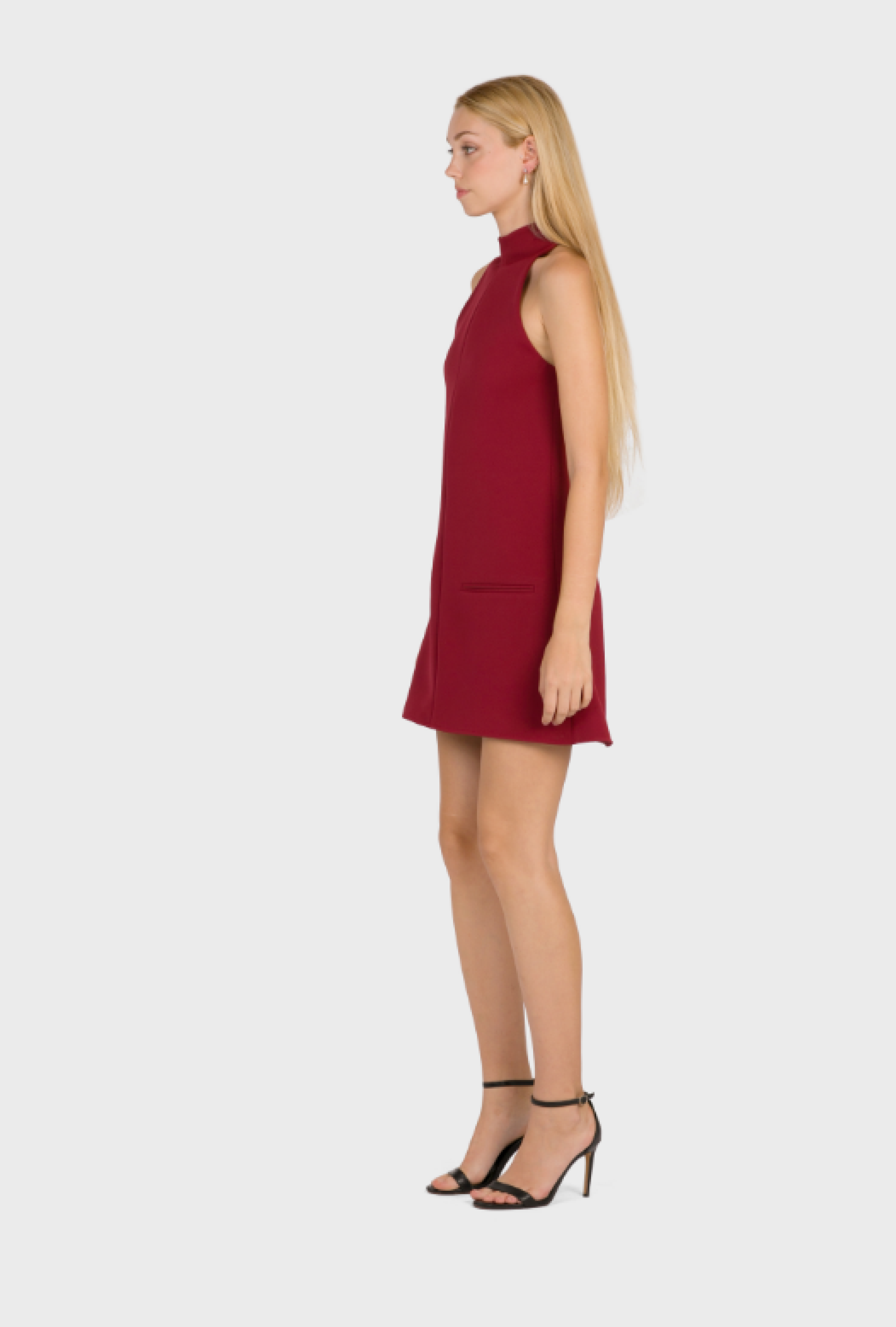 Robe 2-pocket A-line Red