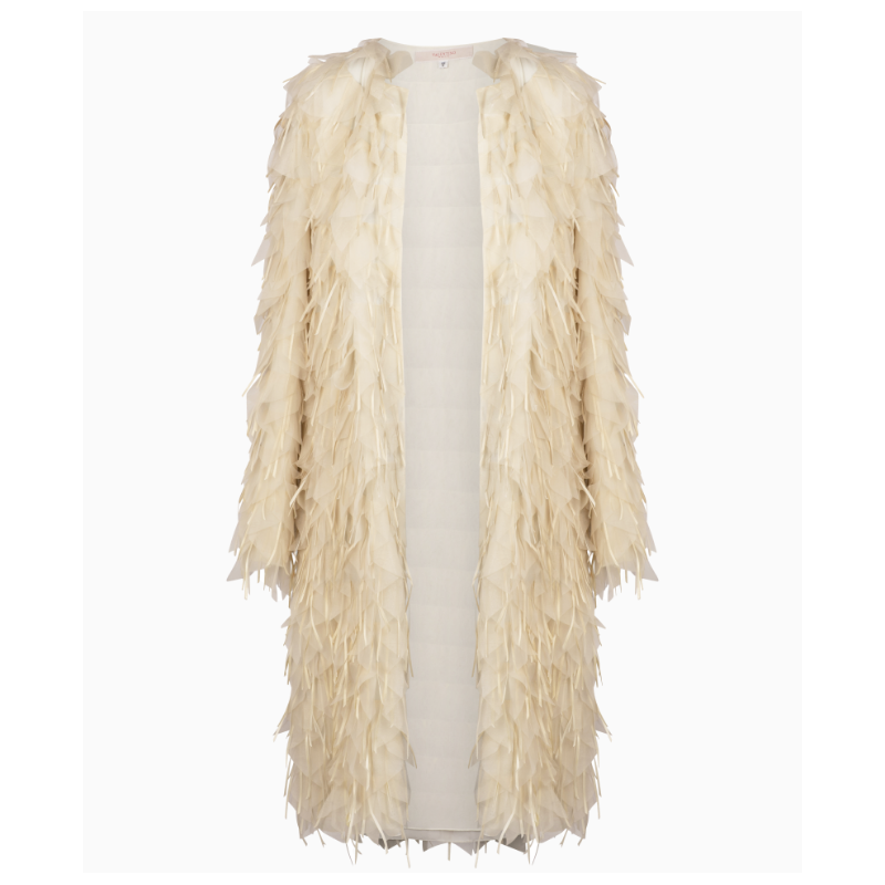 Cape Plumes Organza Circa 1993 Haute Couture