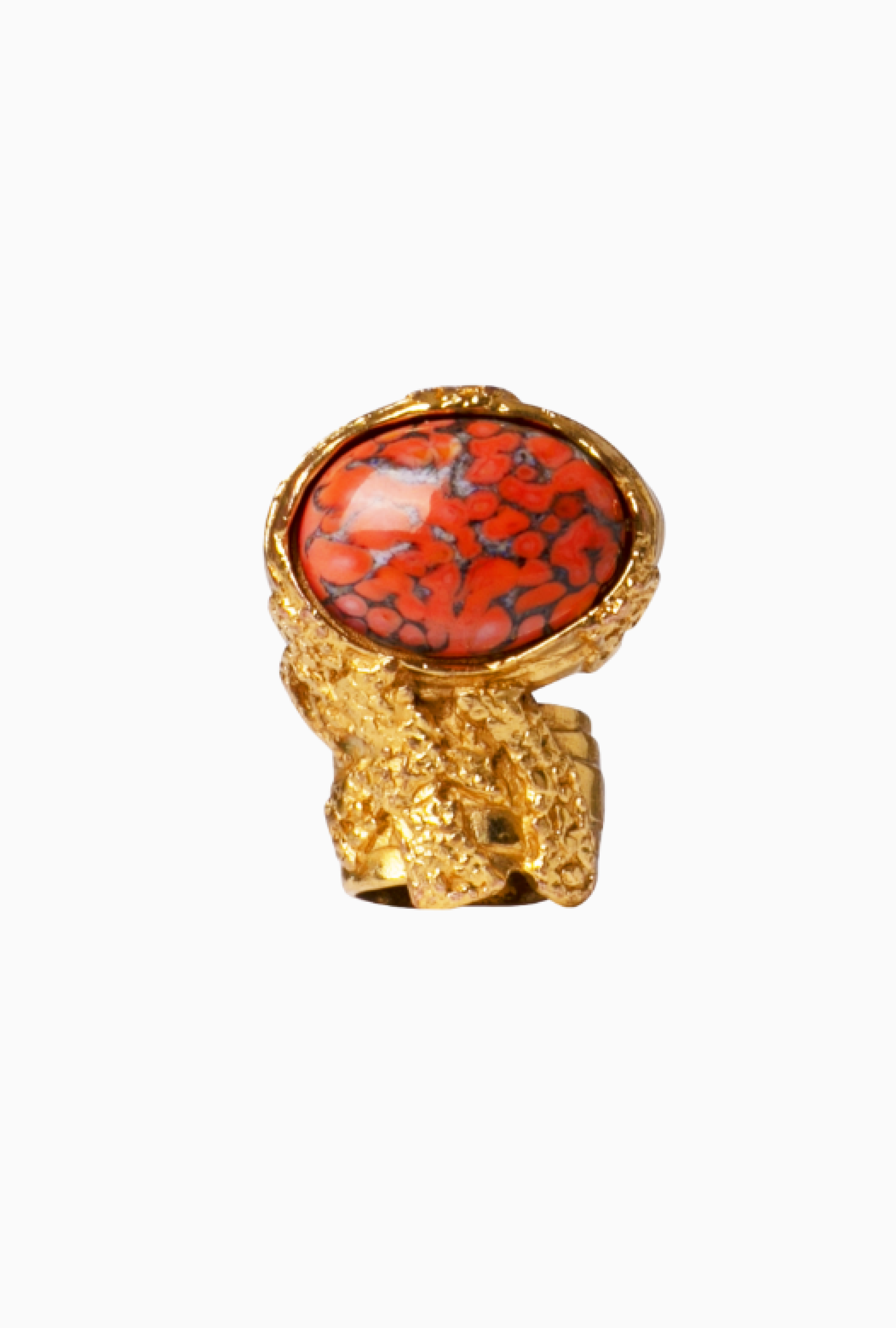 Bague Arty Cabochon Corail Circa 2000