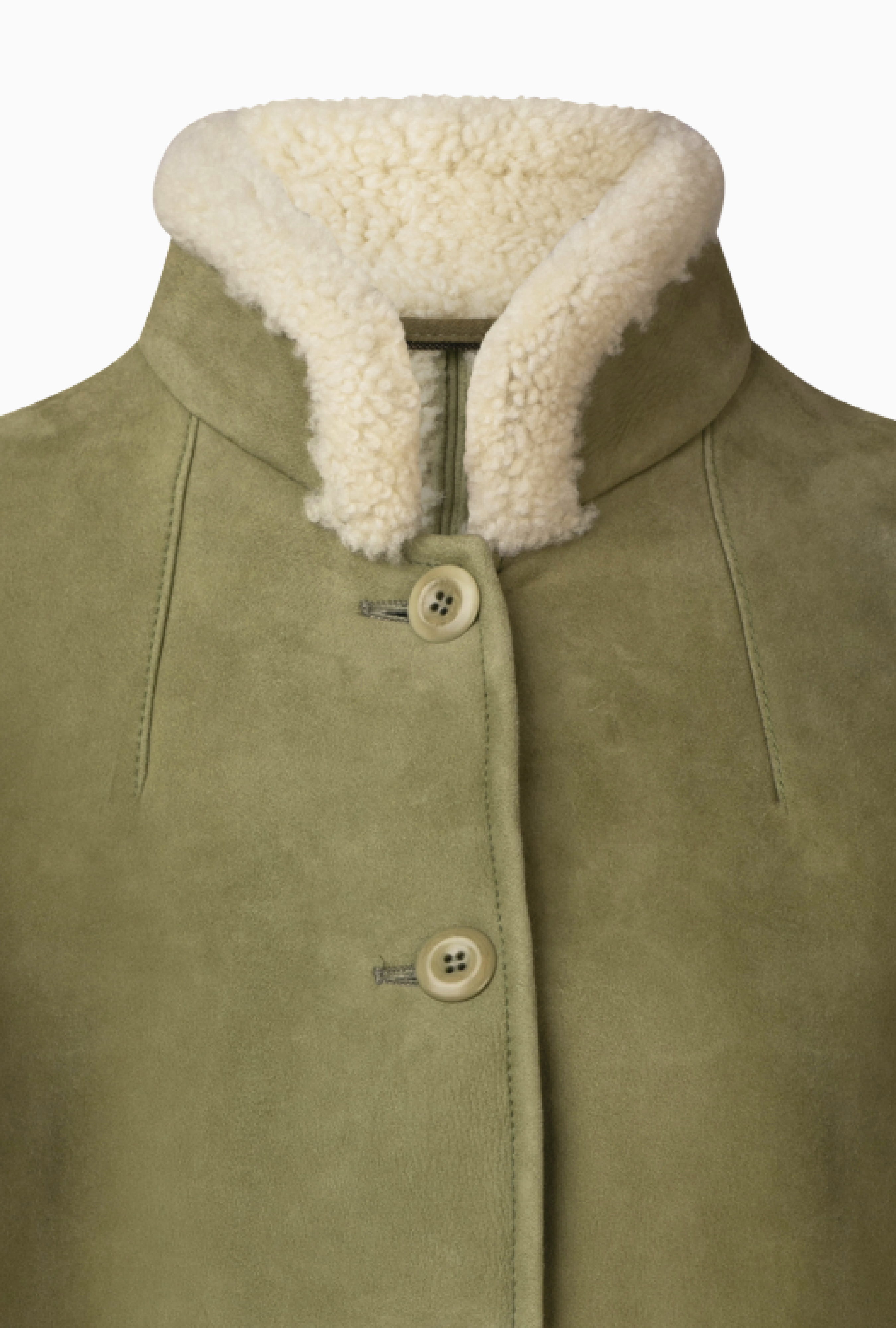 Manteau Shearling Vert Circa 2010