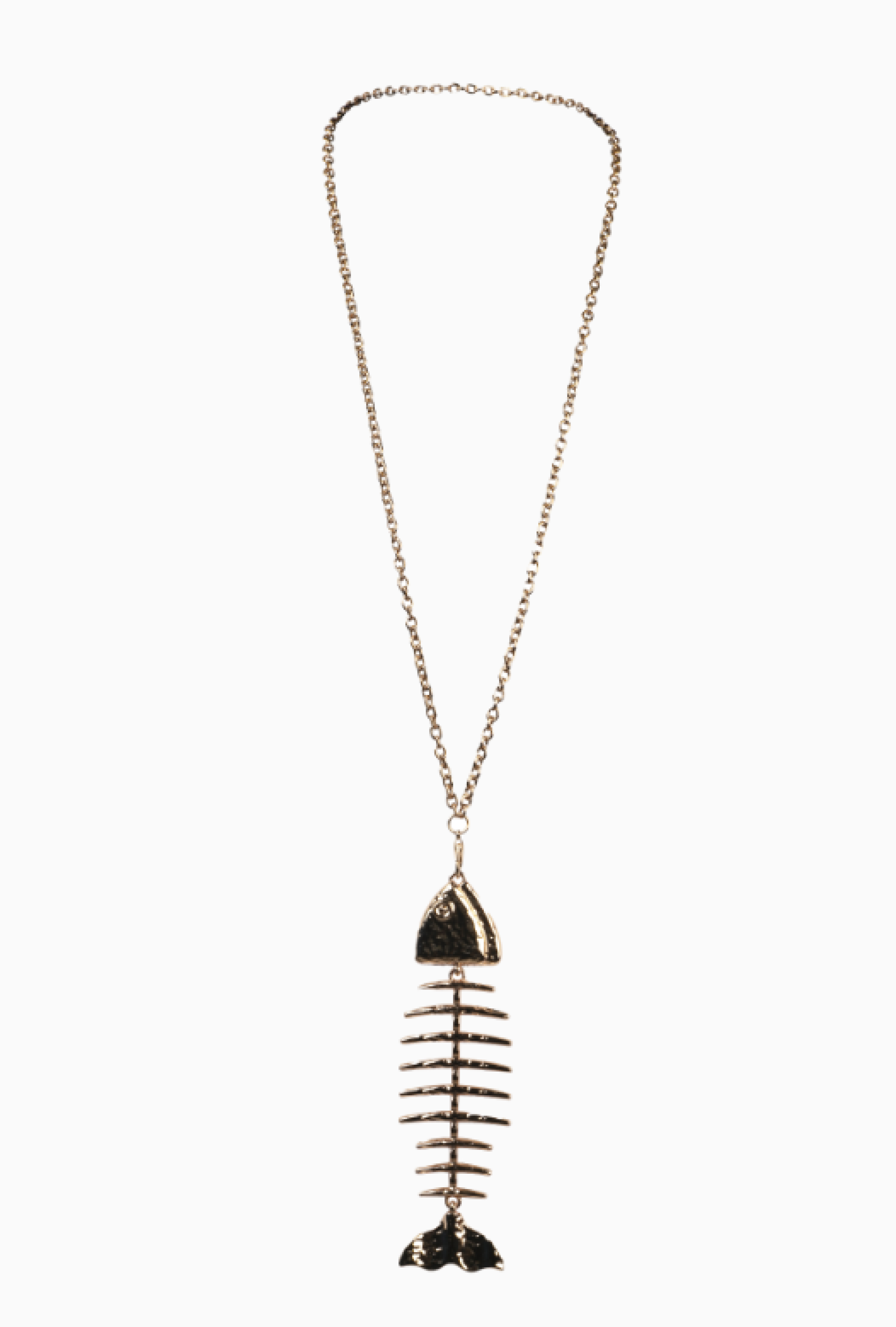 Collier Poisson Squelette Statement Circa 2000