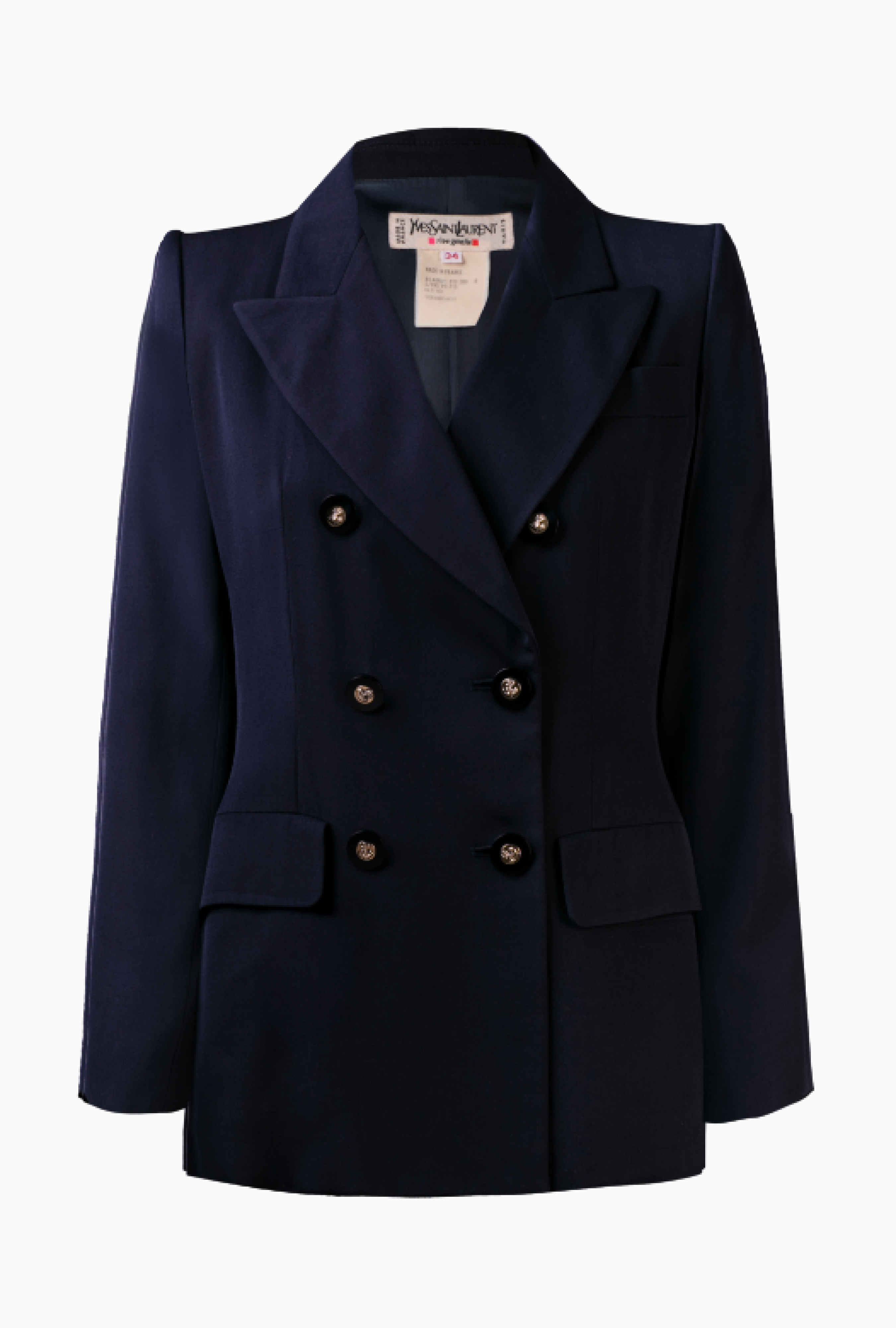 Veste Marine Ss1989 Par Yves Saint Laurent