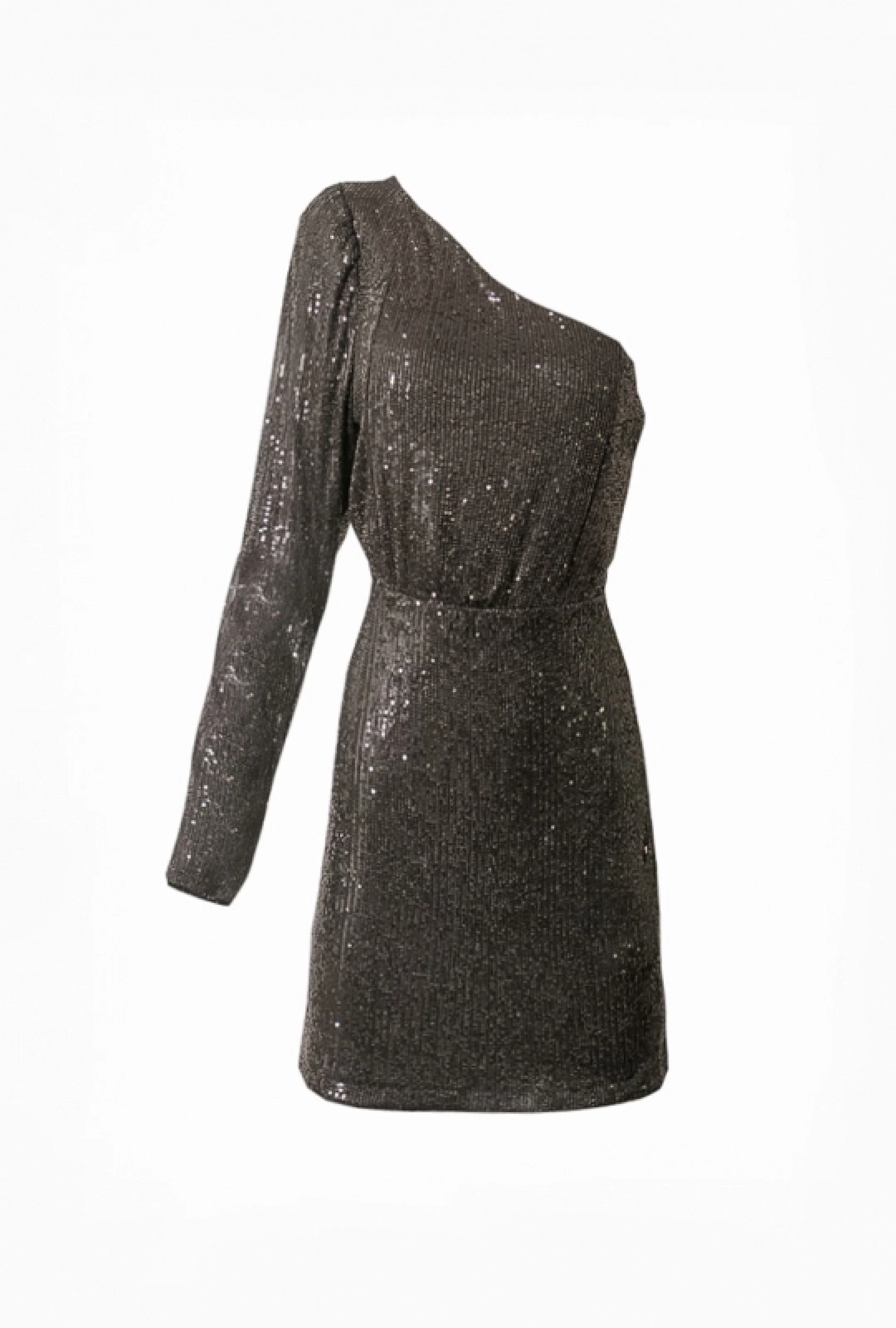Robe One Shoulder Sequin