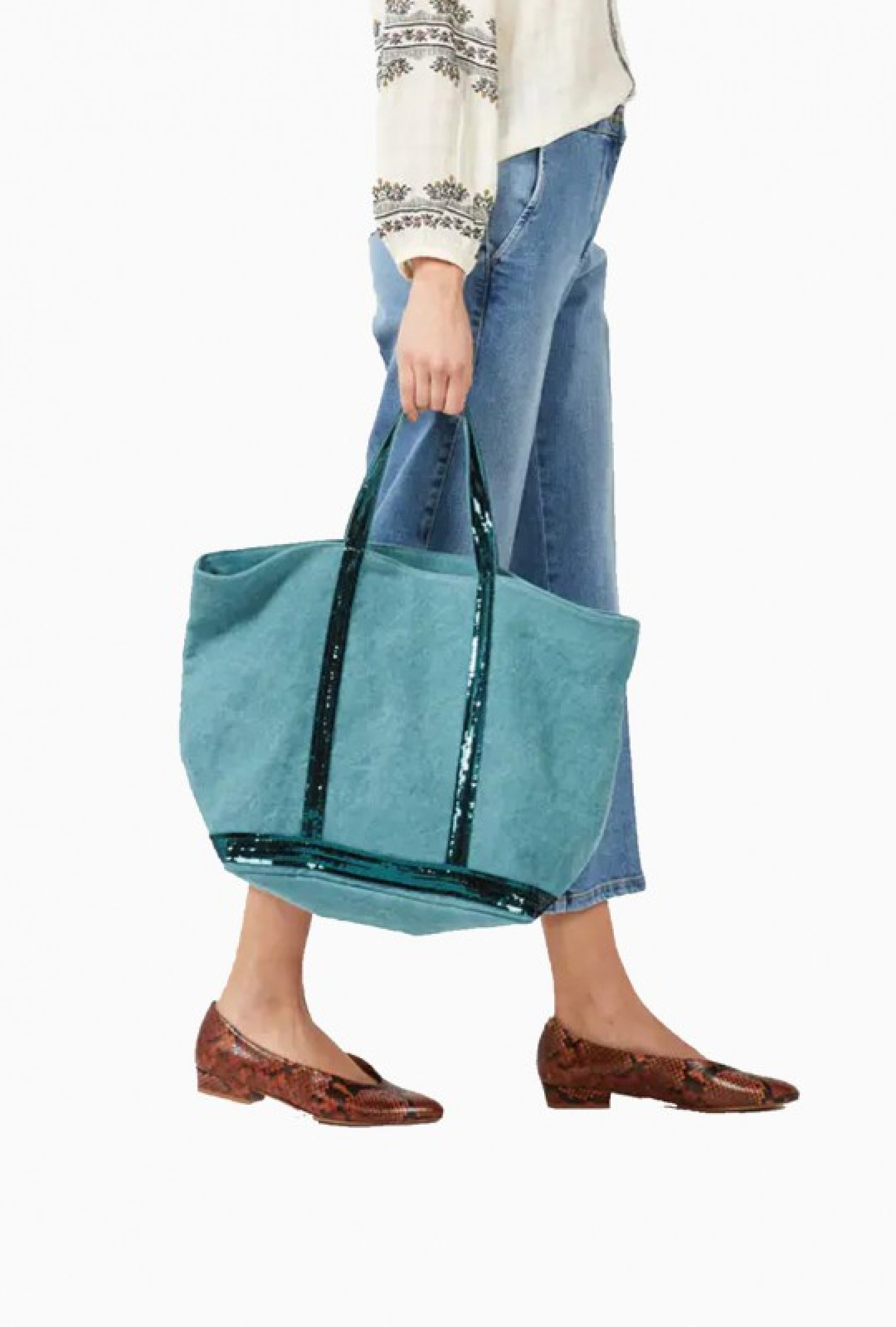 Cabas Sequin et Cuir