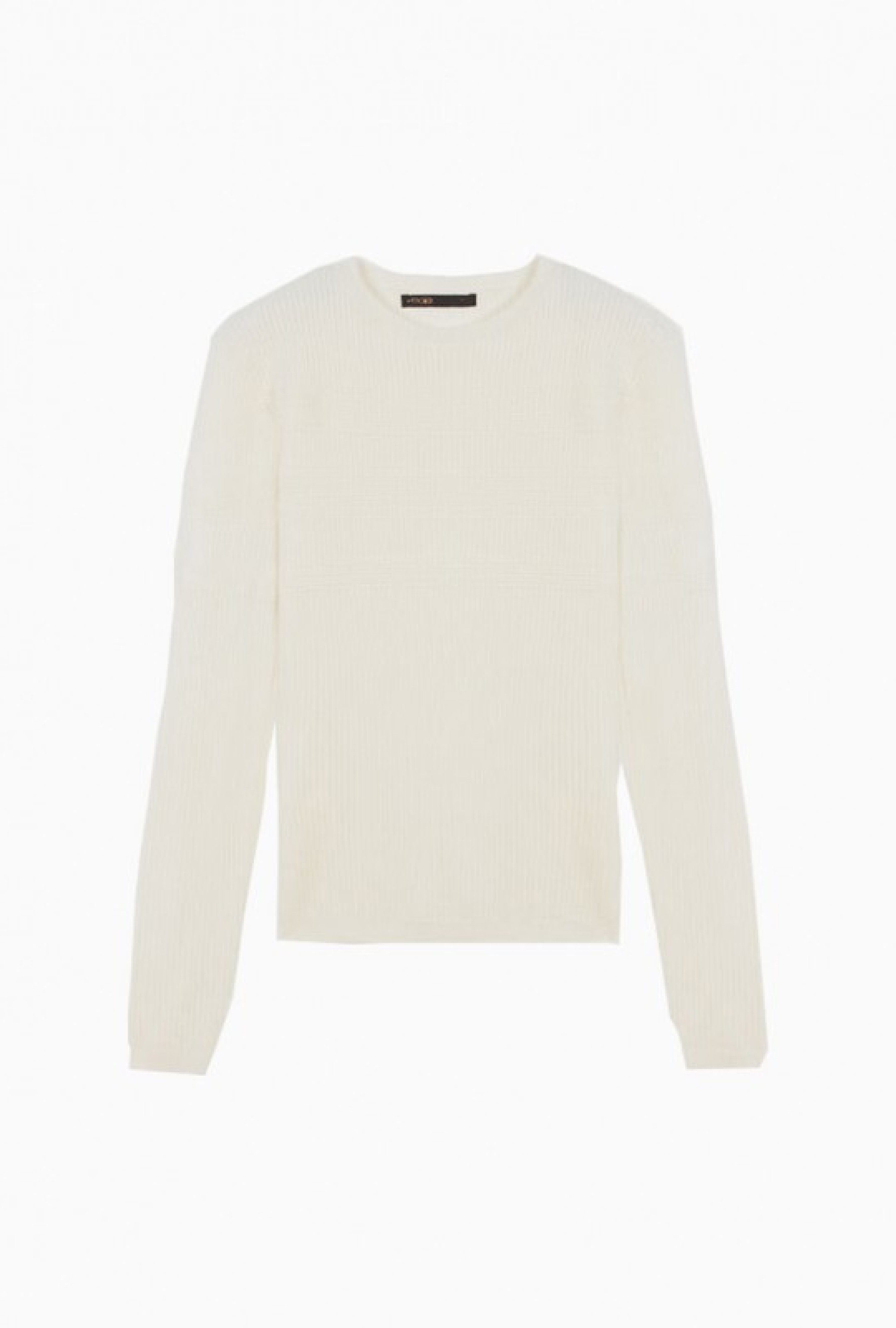 Pull fin col rond à jeux de cotes