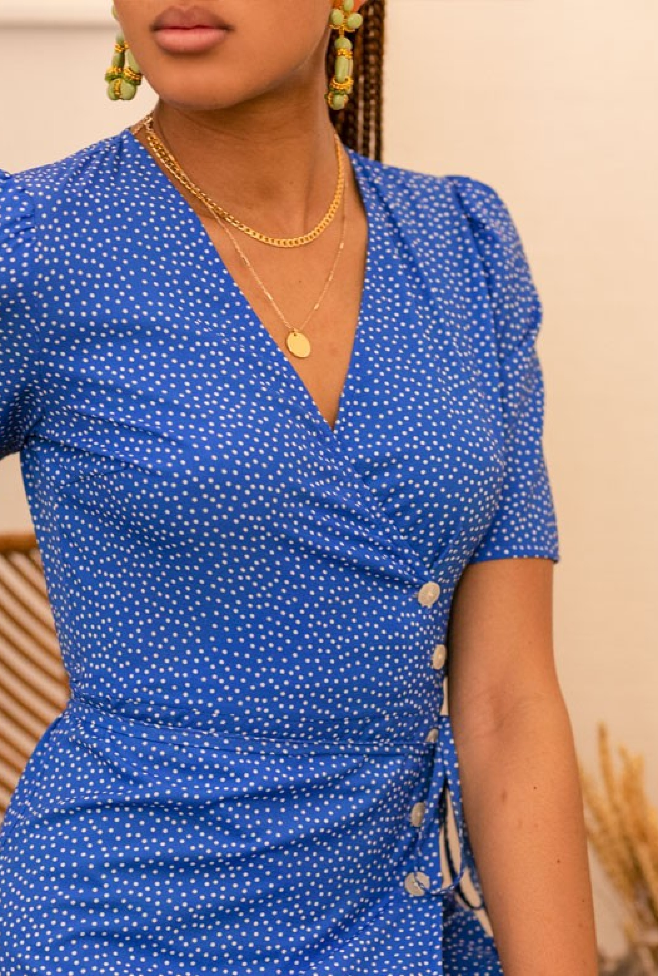 Robe Blue à pois-Exclusivité web