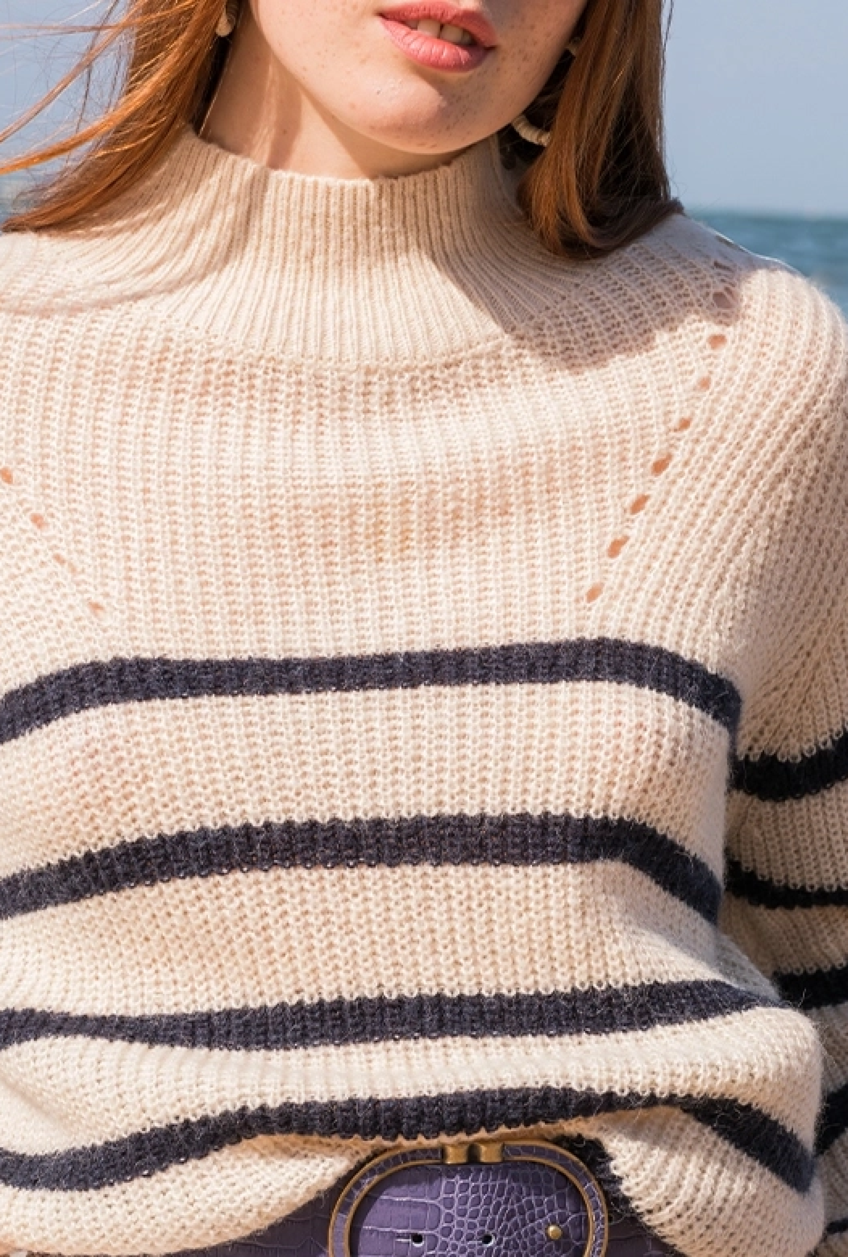 Pull  Marinière Suzon Ecru