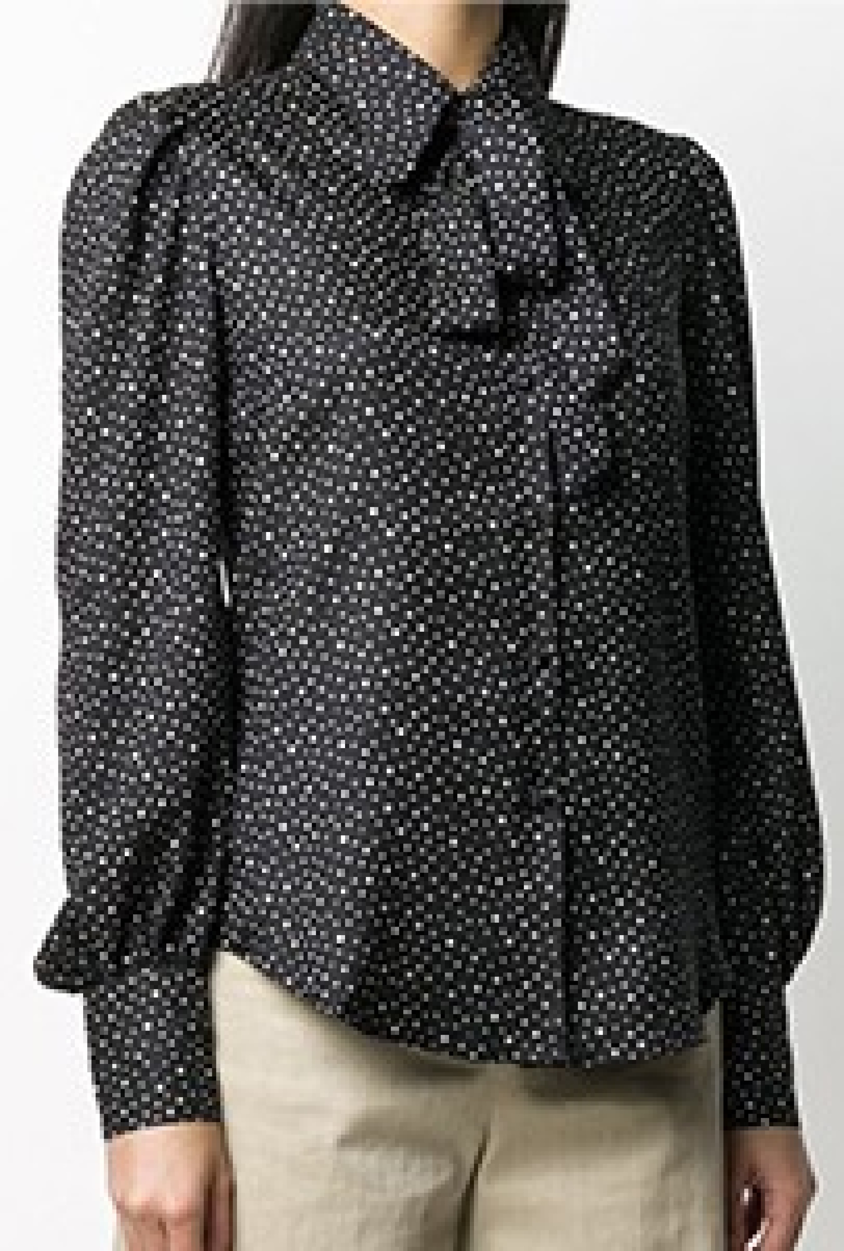 Blouse Noeud Lavallière à pois