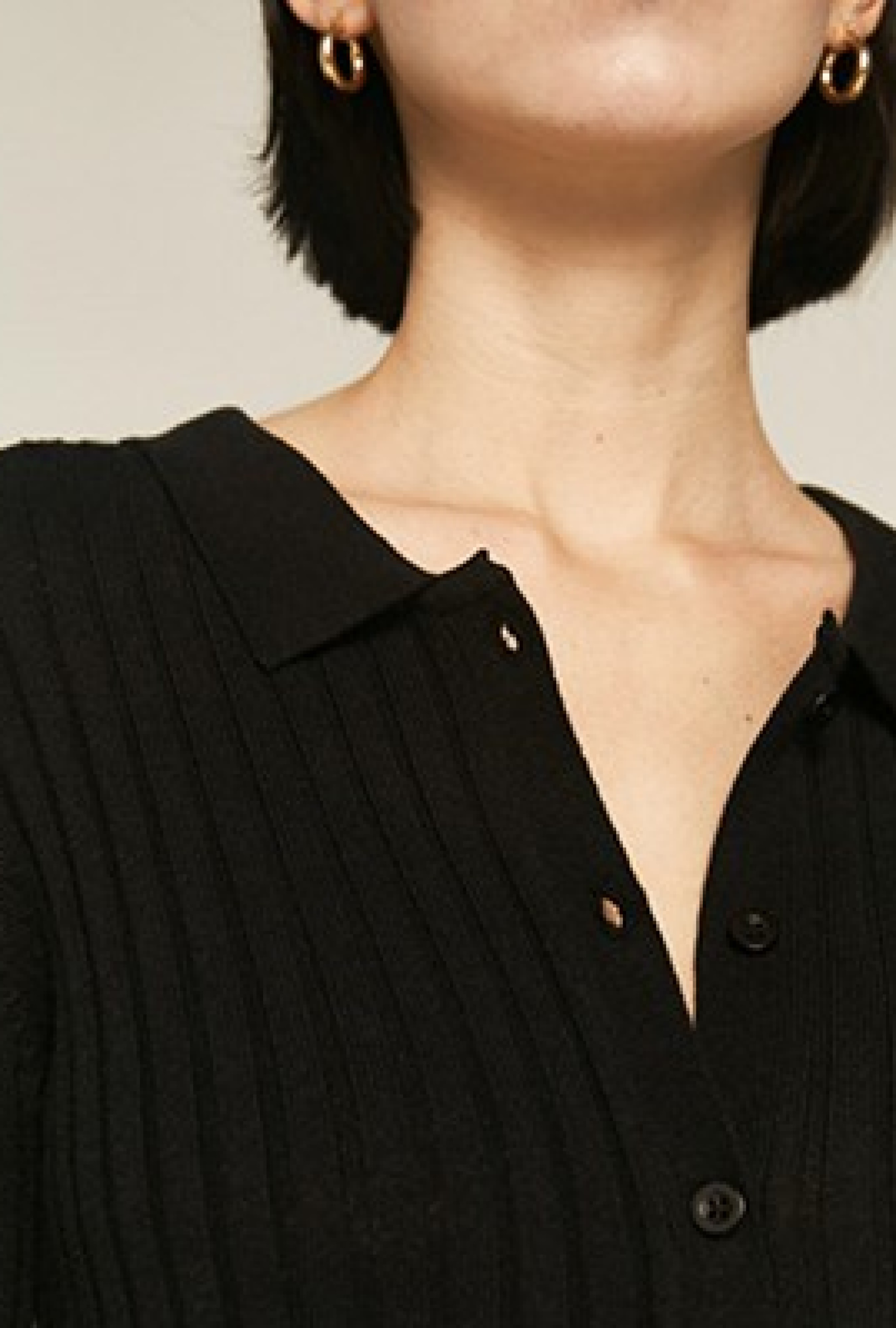 Cardigan Polo Noir