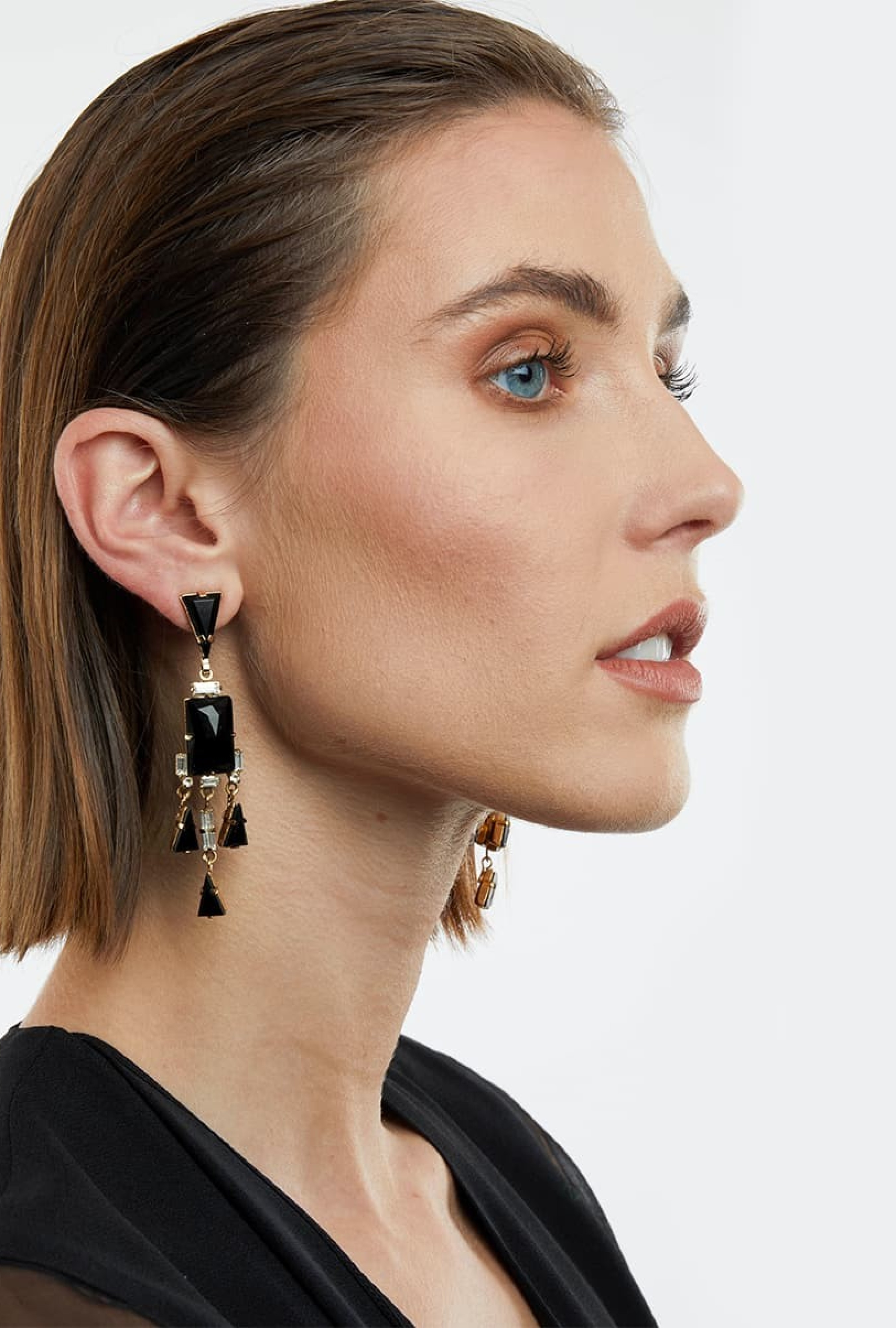 Boucles d'oreilles Black and gold