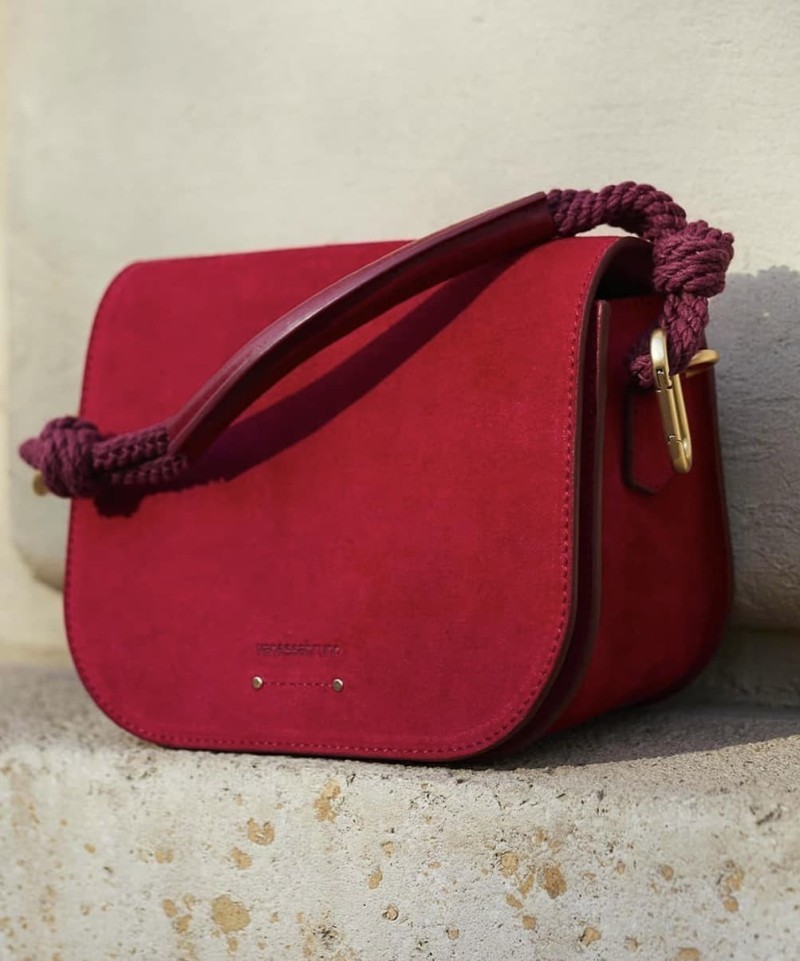 Sac Vanessa Bruno Holly Besace Bordeaux