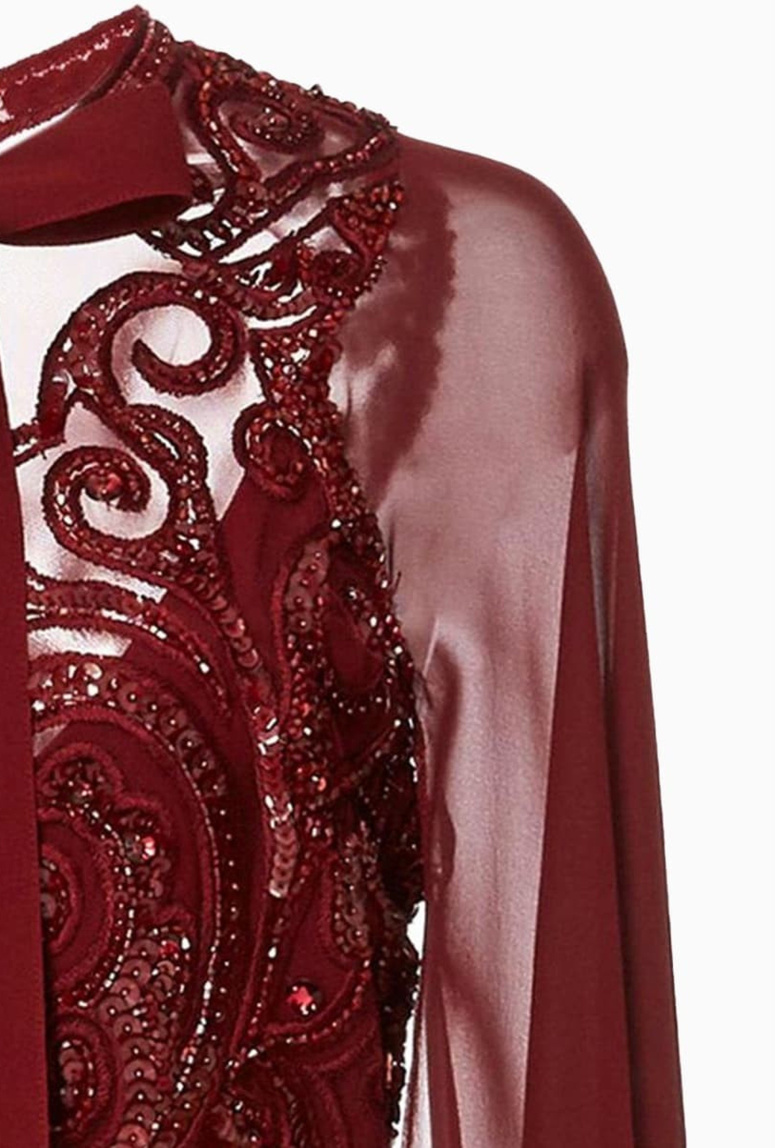 Combinaison Cape Dentelle Bordeaux