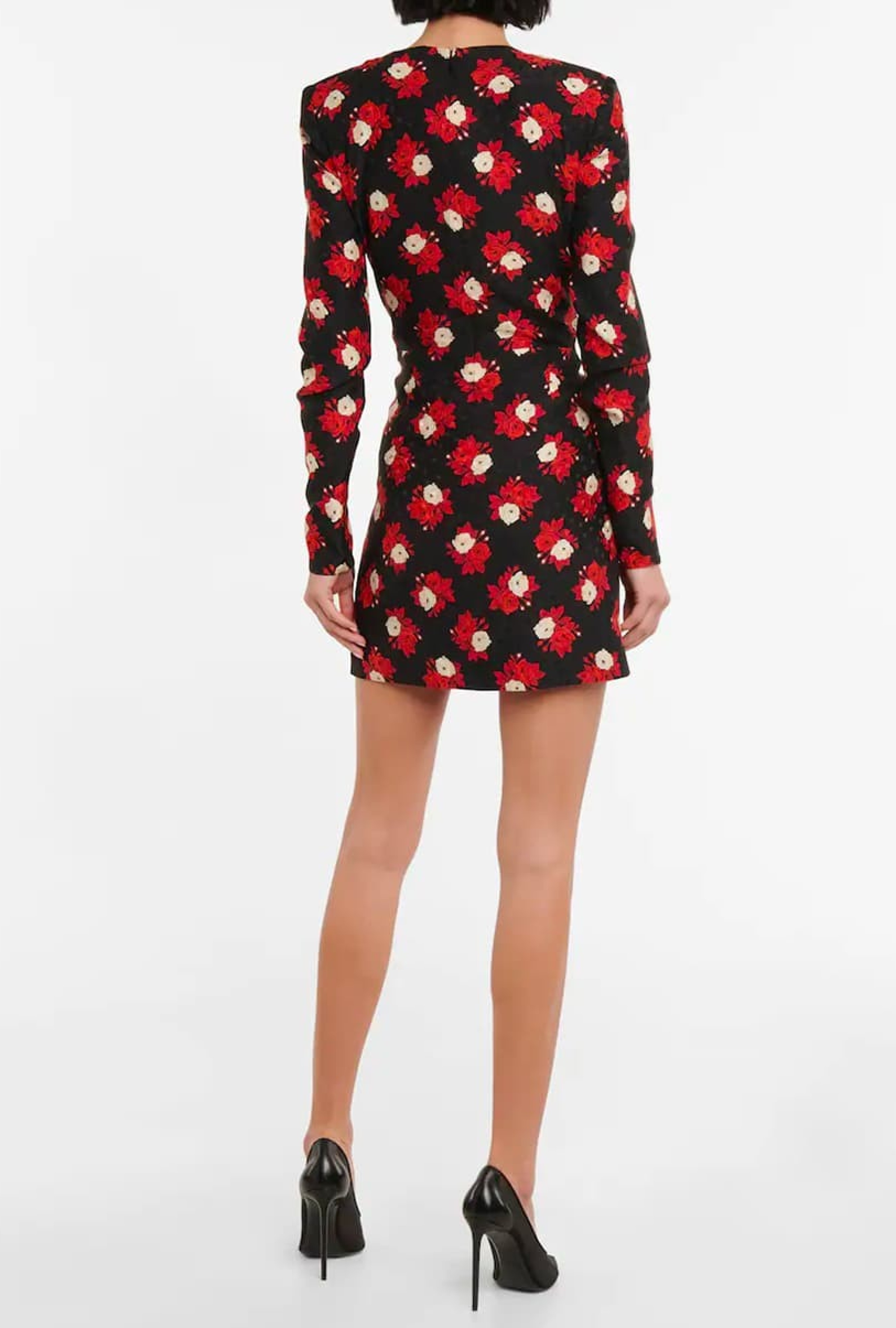 Robe Silk Red Flowers