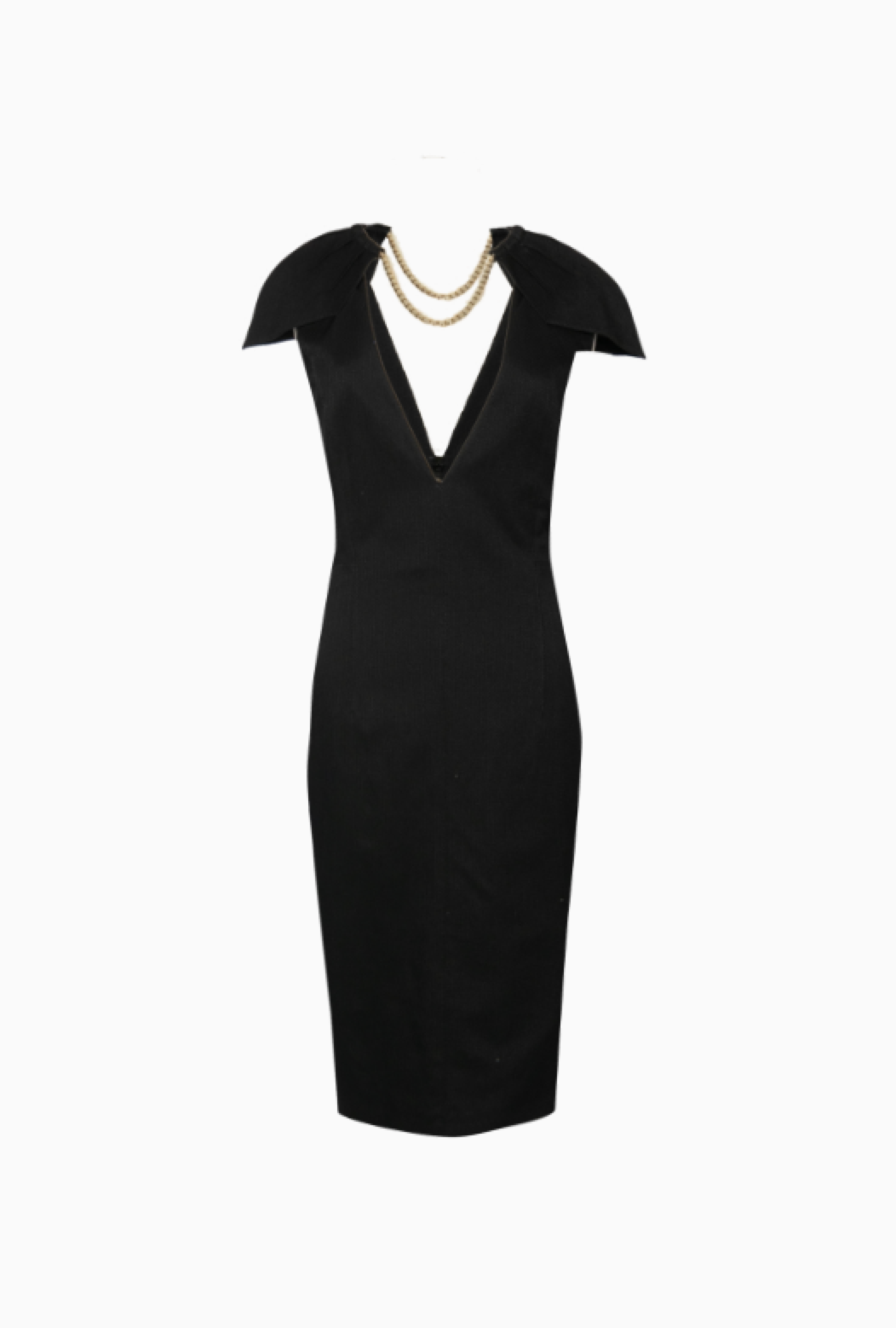 Robe Noire Chaines Dorées