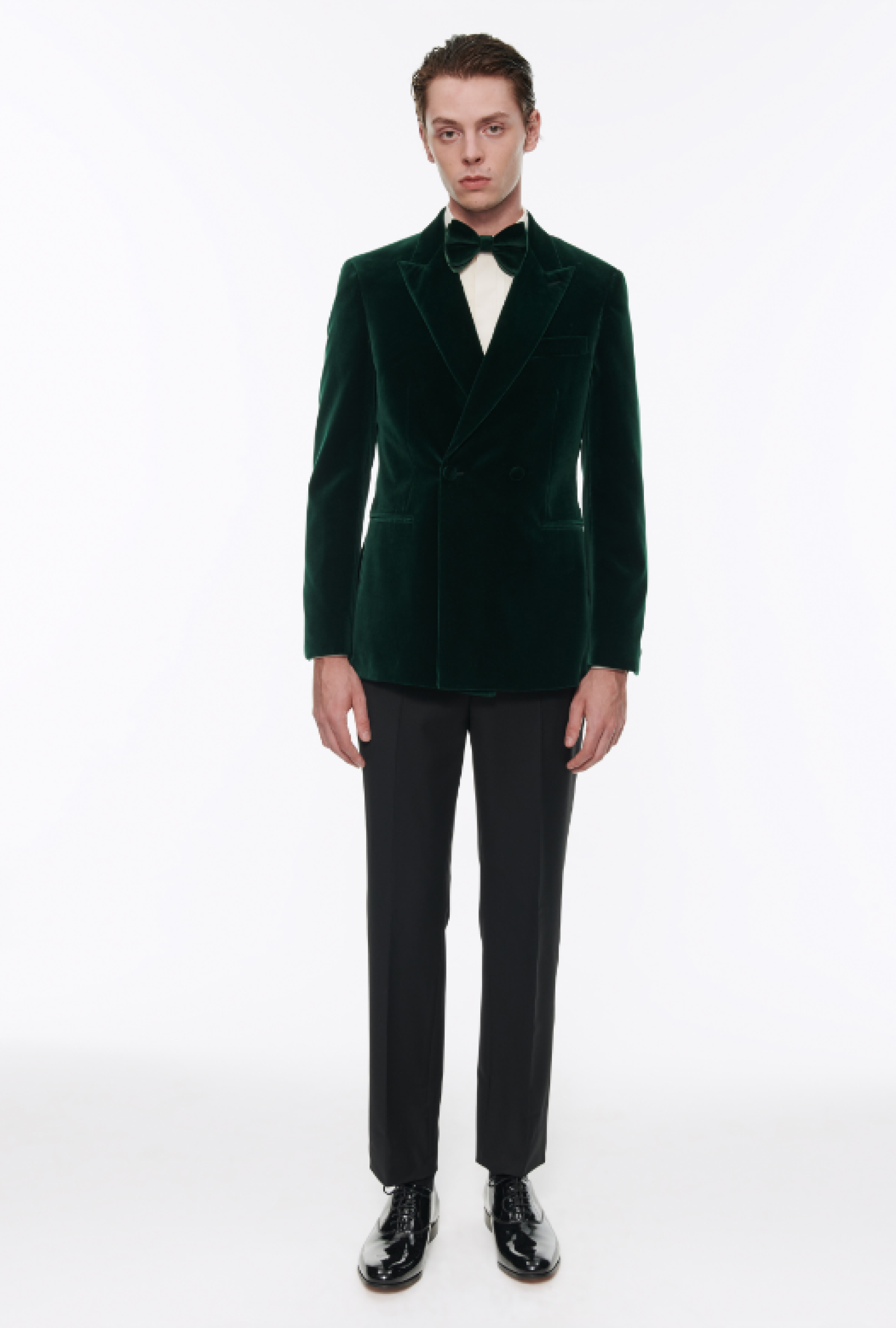 Smoking Velours Platine Vert