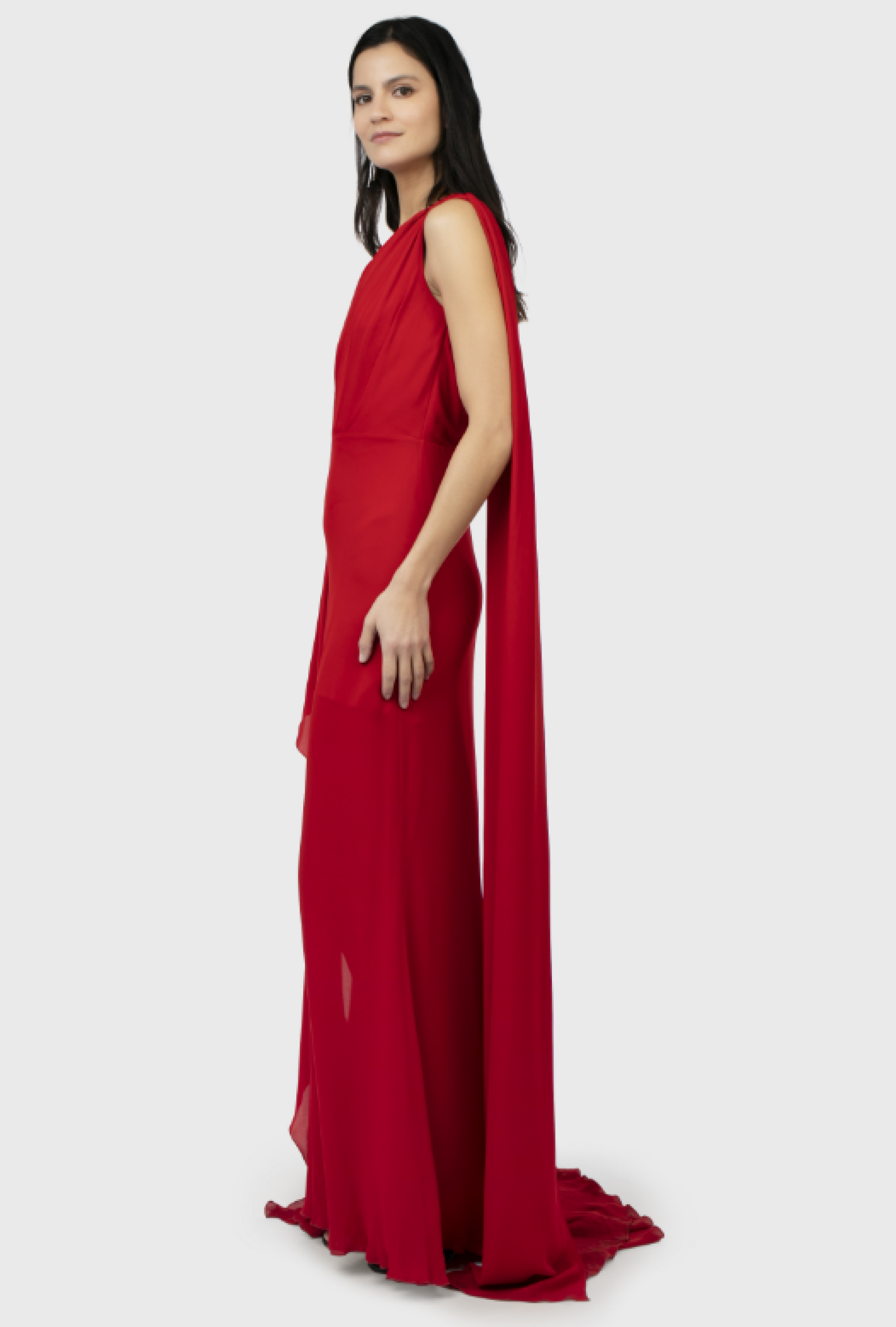 Robe Red Asymetric