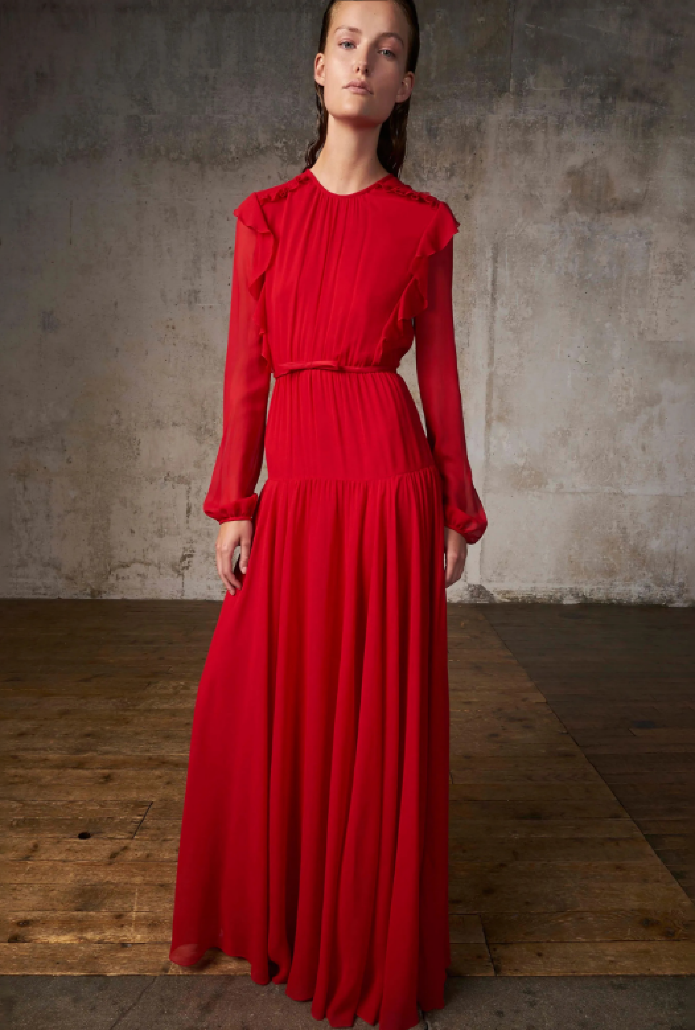 Robe Red Silk