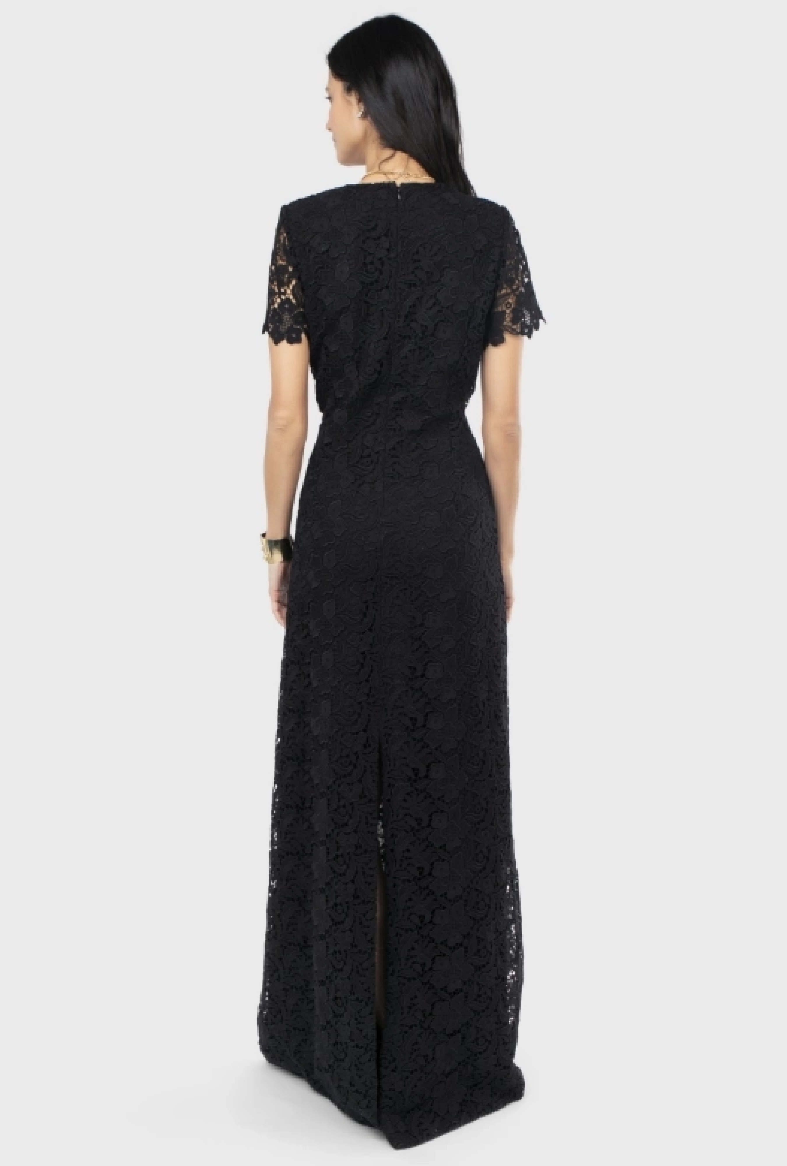 Robe Noire En Dentelle