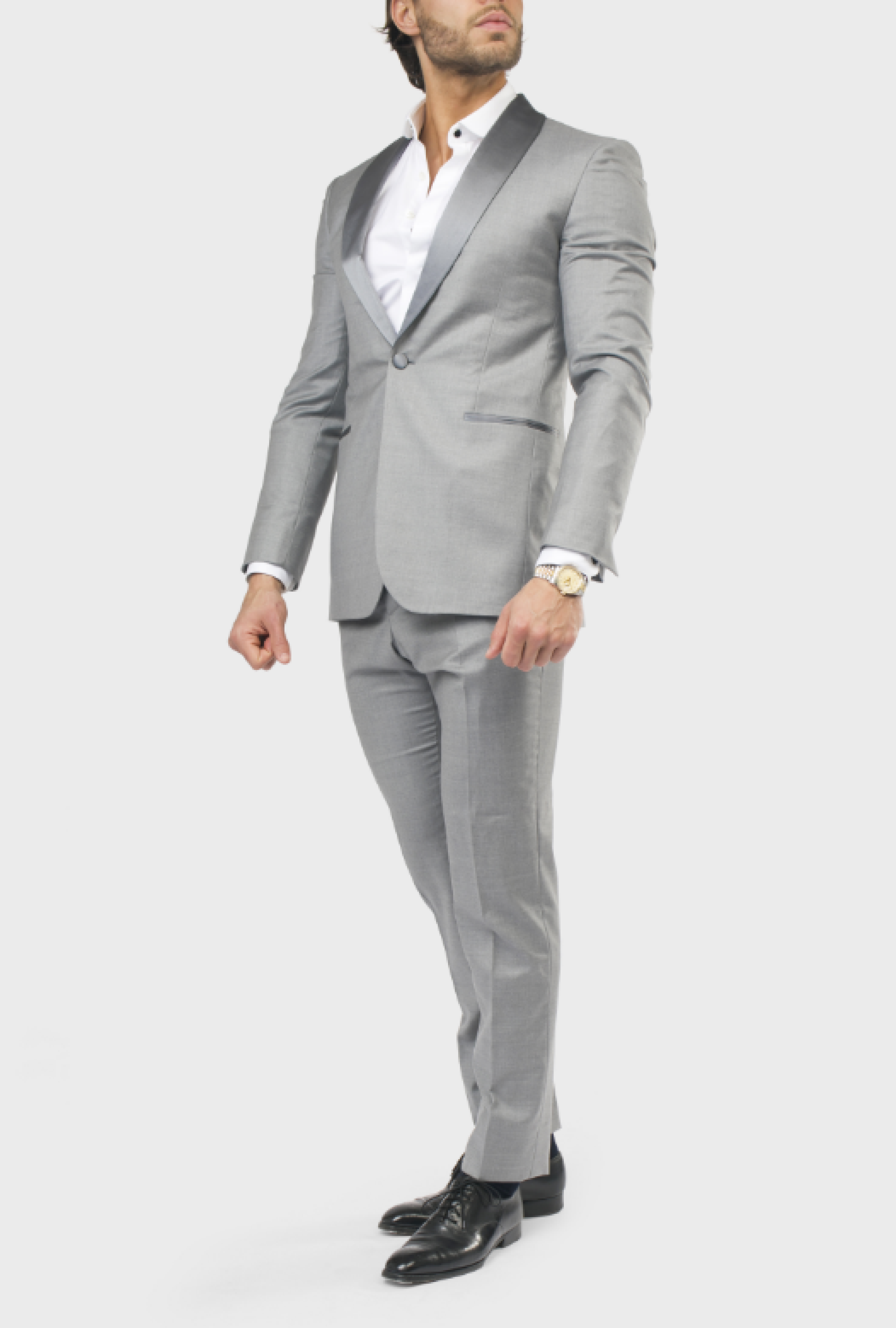 Smoking Gris Col Châle