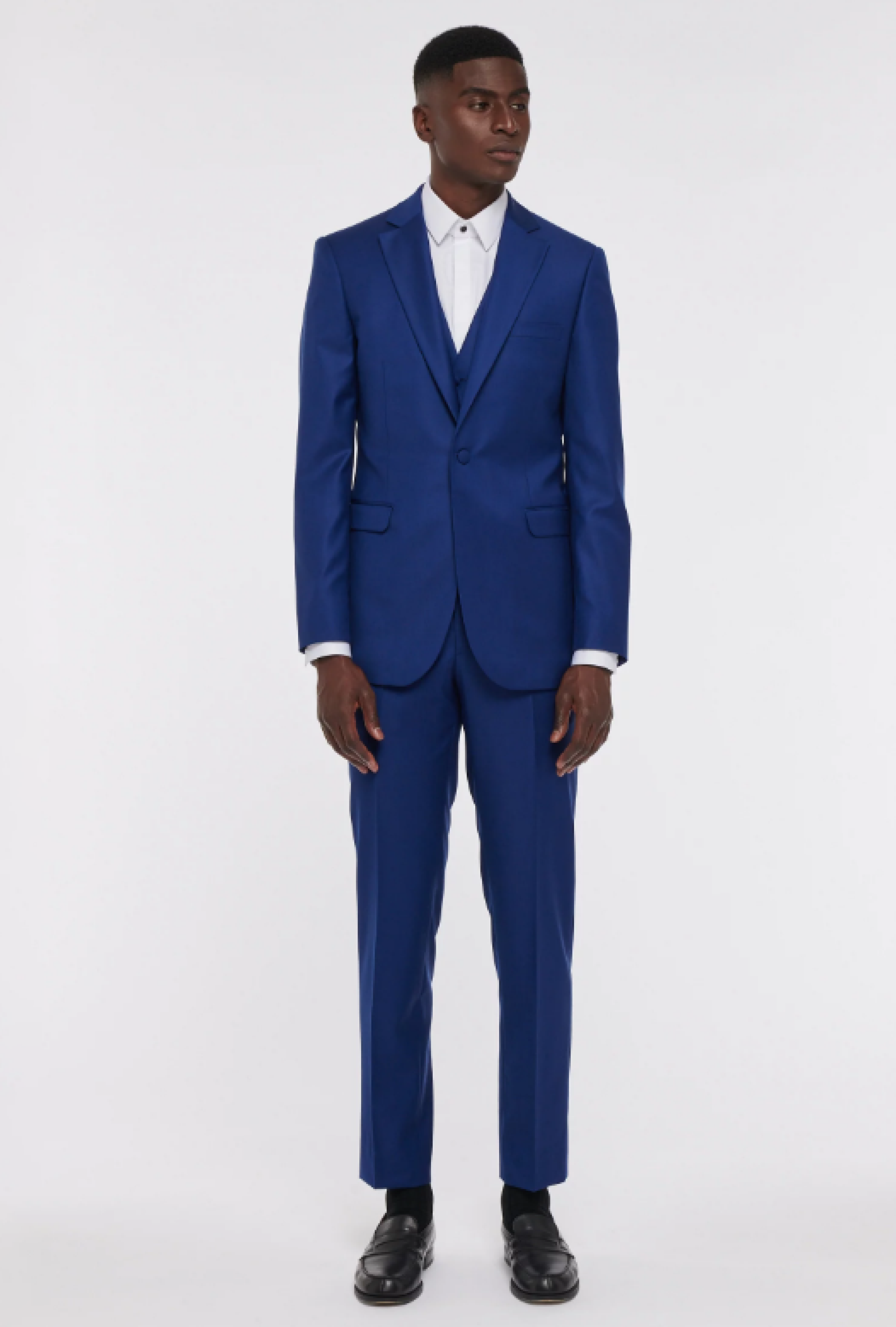 Costume Bleu Lumineux Laine