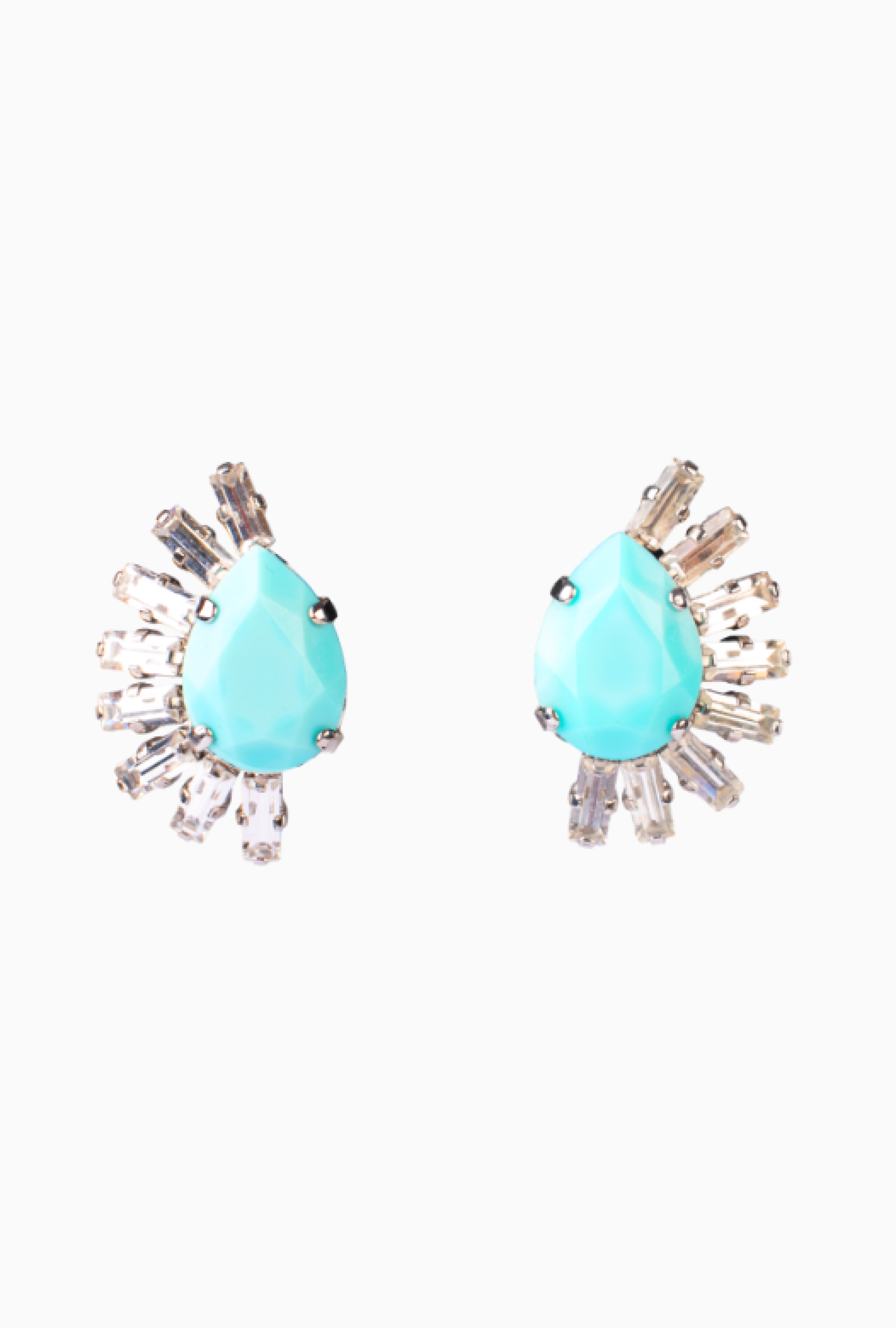 Boucles D'oreille Puce Cristal Blue