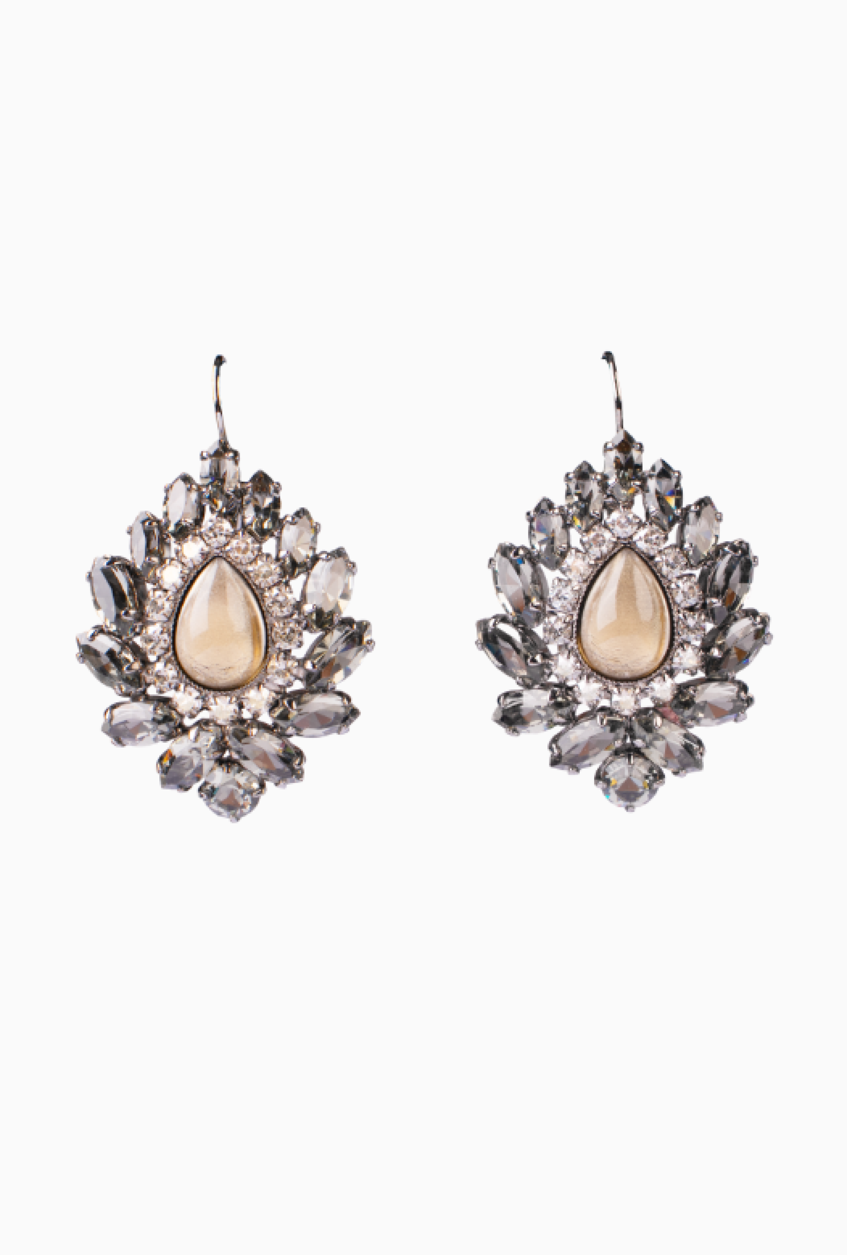 Boucles D'oreille Dormeuse Cristal Black