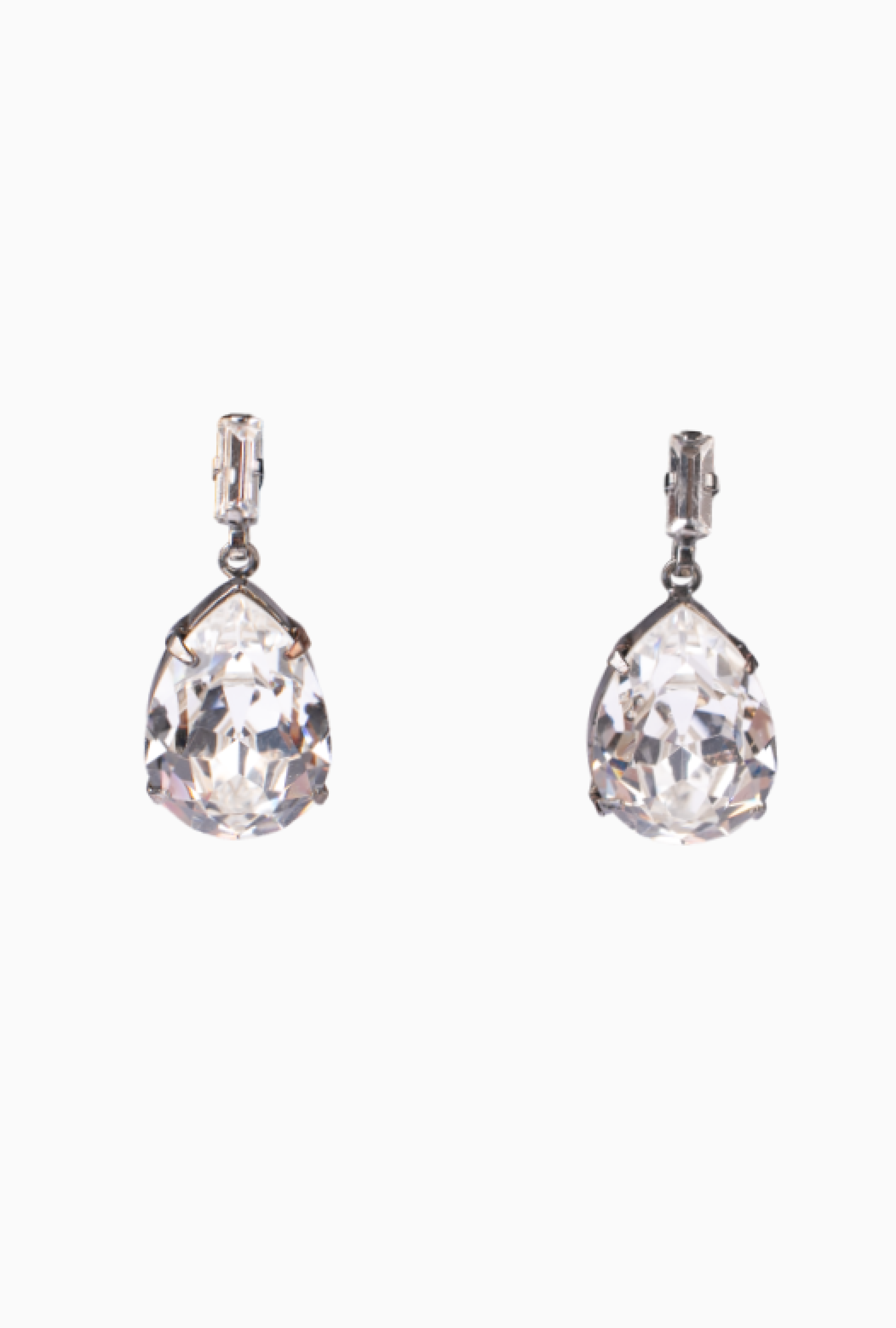 Boucles D'oreille Gouttes Cristal Silver