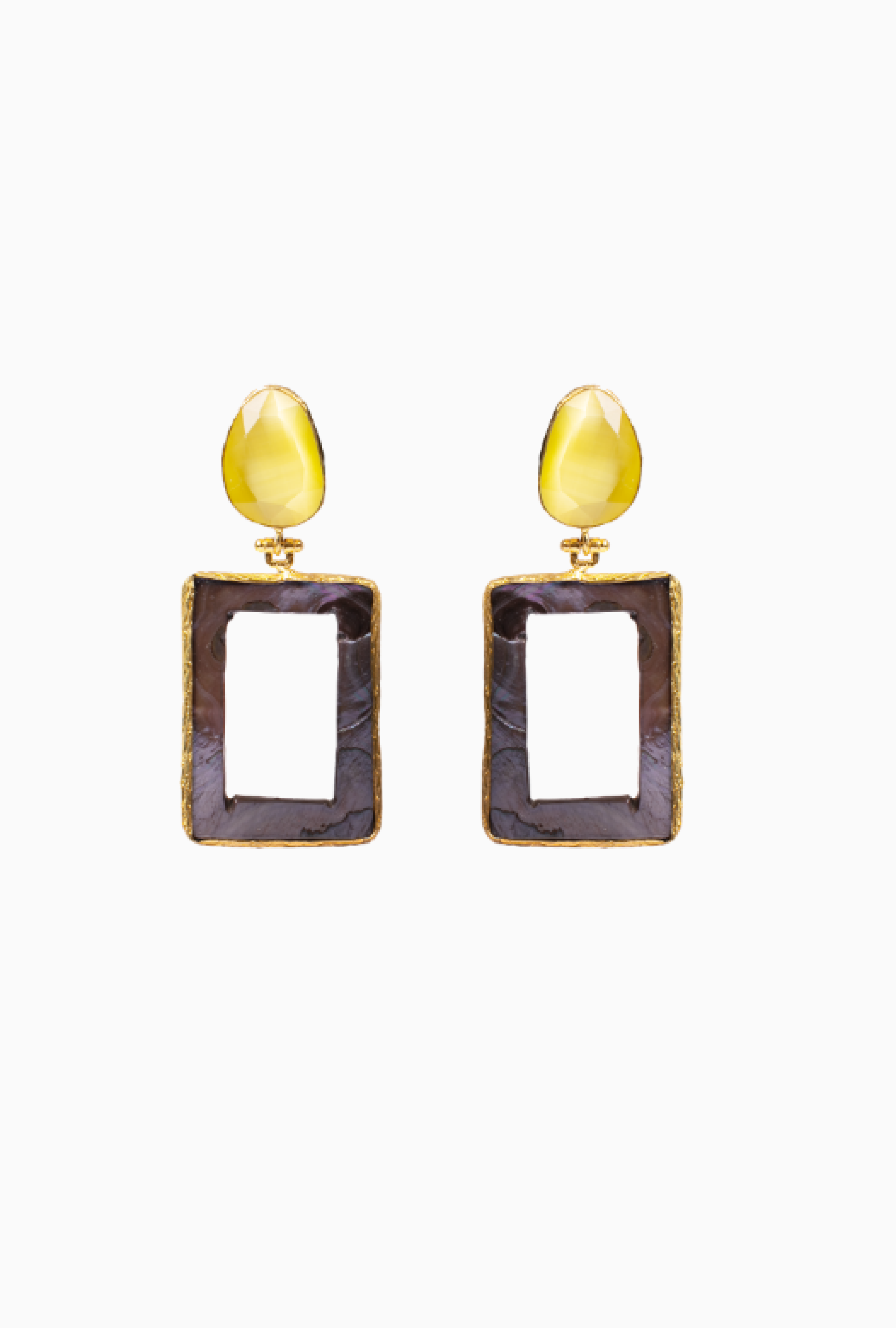 Boucles d'Oreilles Square Quartz