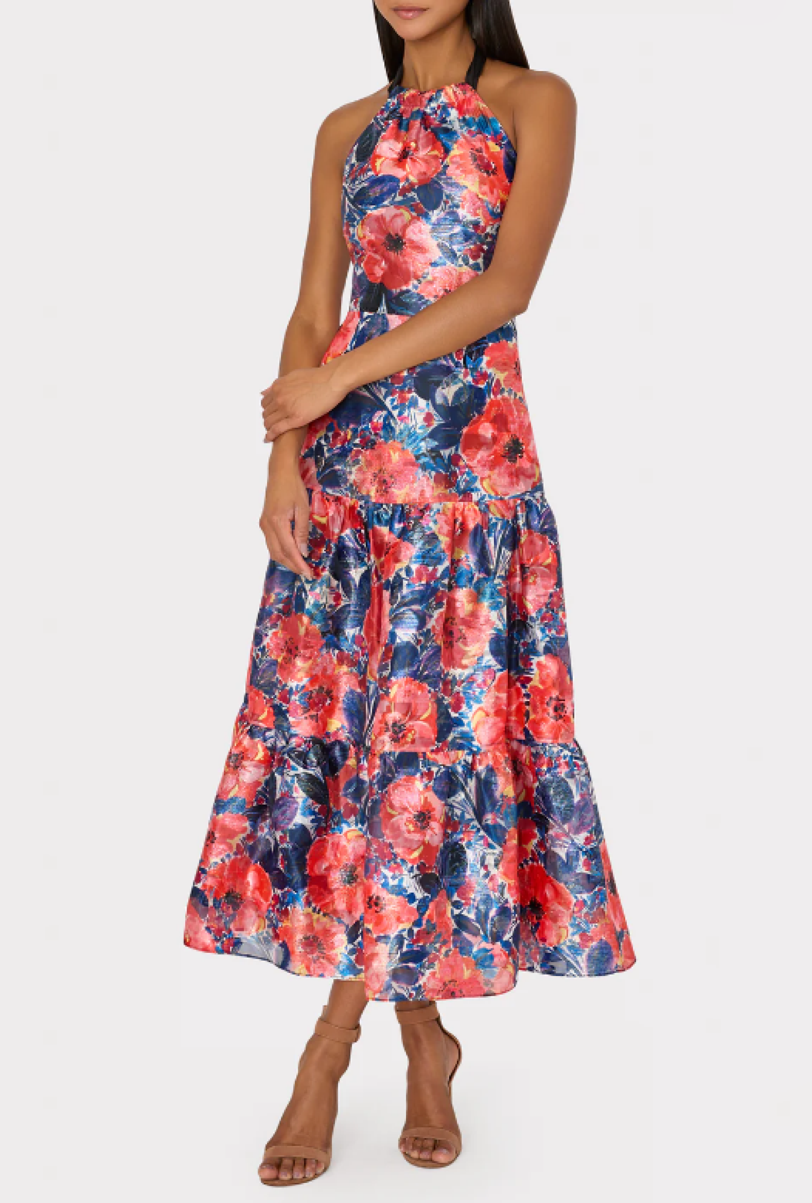 Robe Hayden Watercolor Poppy Jacquard