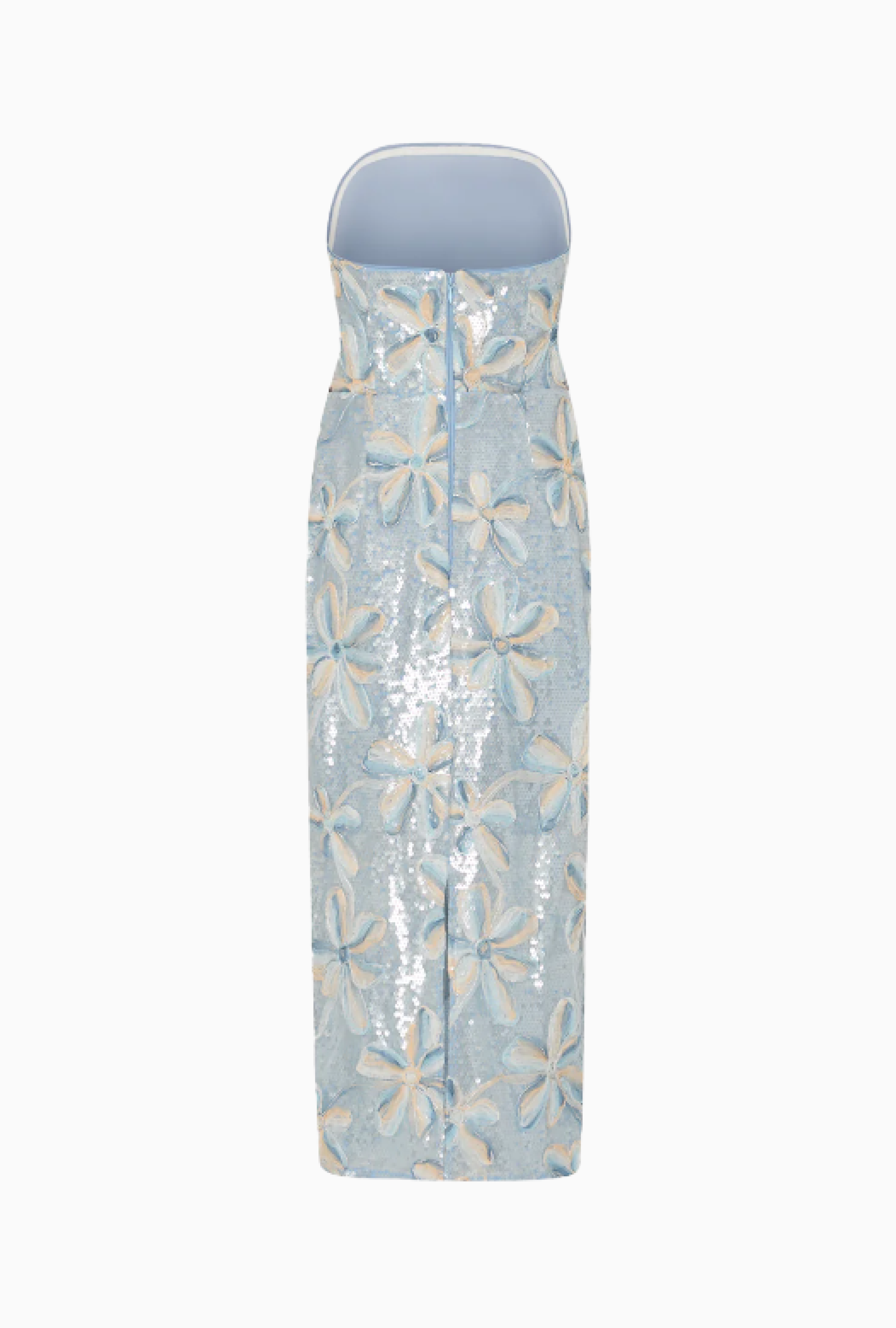 Robe Floral Embroidery Sequin