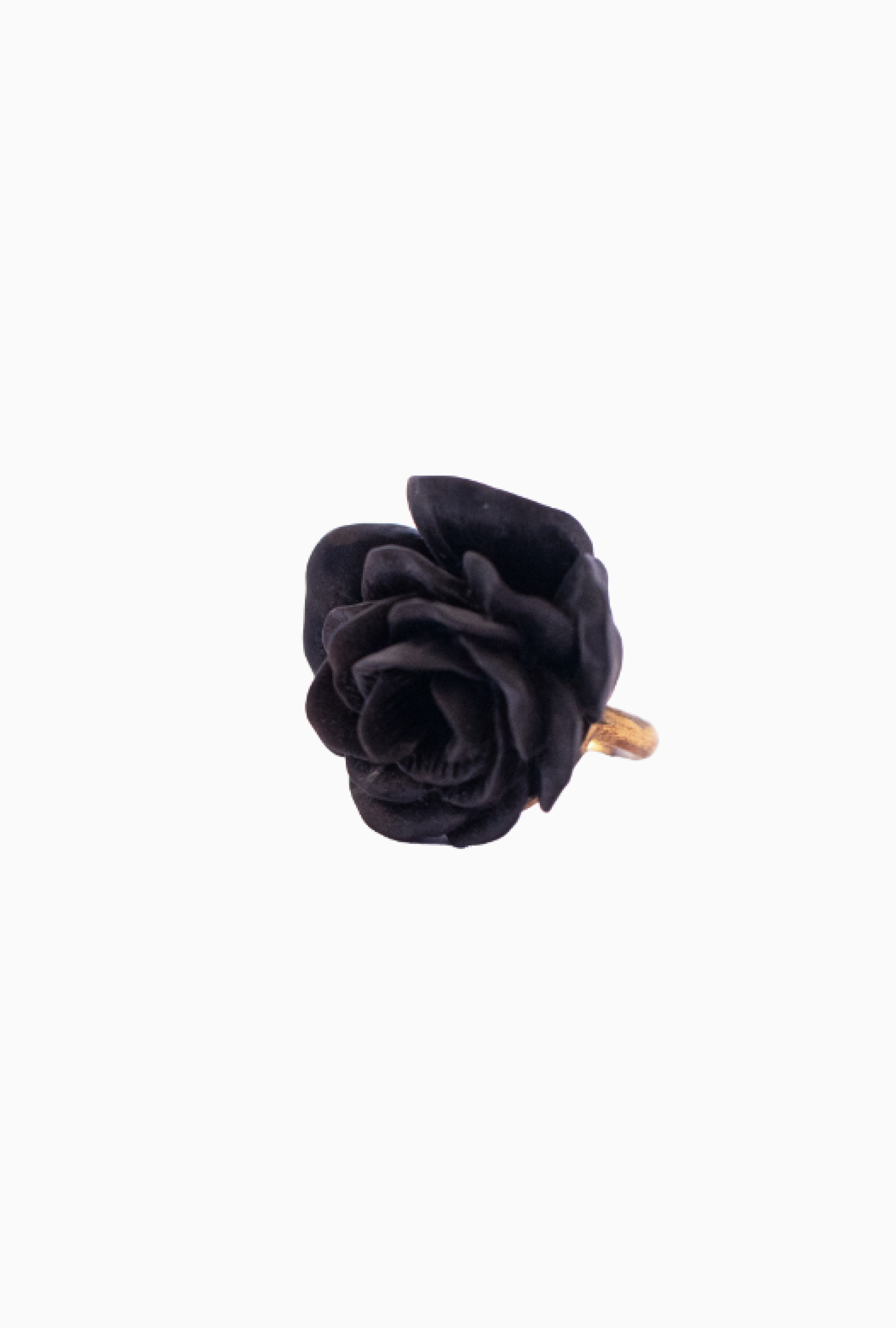 Bague Camélia Noir