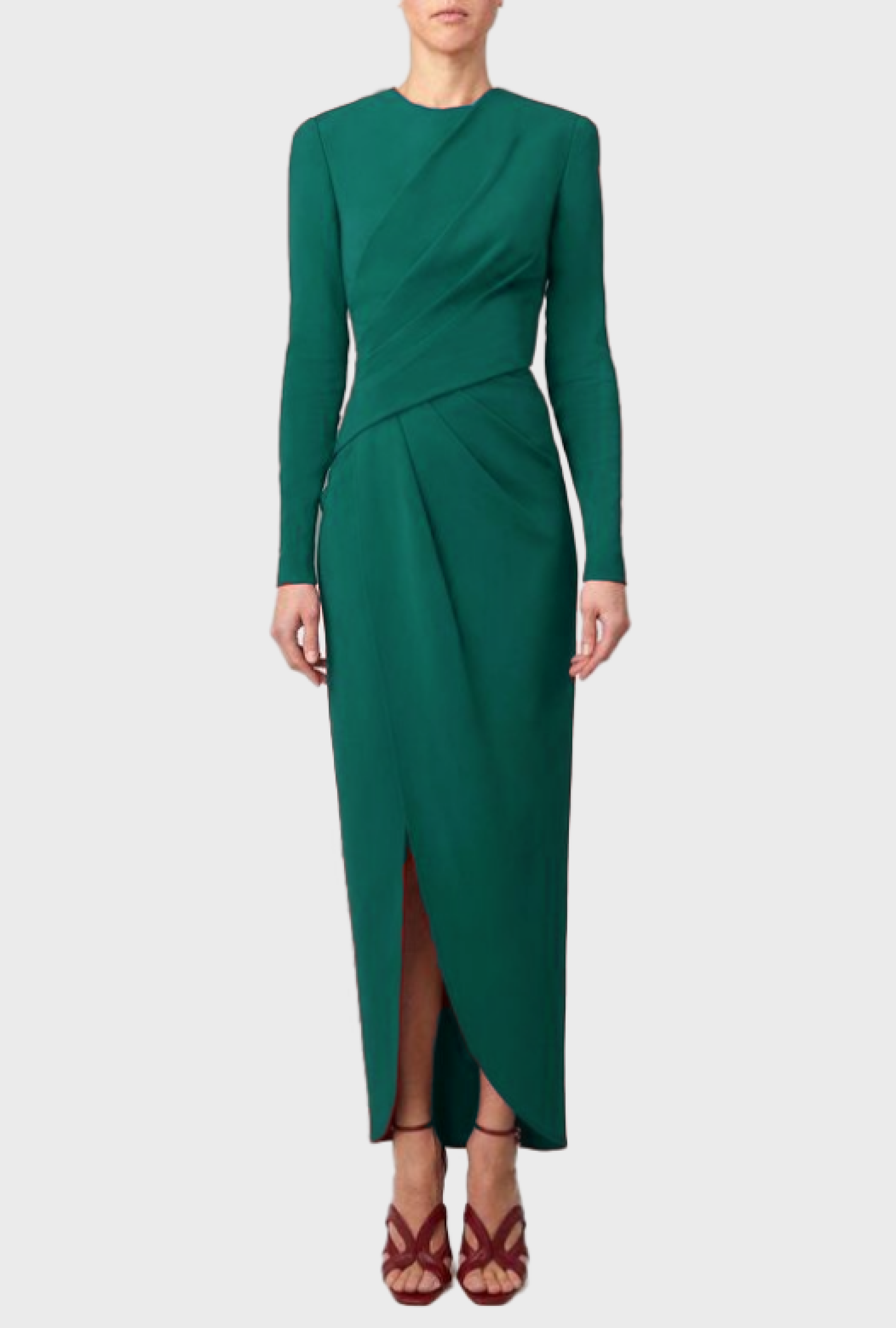 Robe Crêpe Green Midi