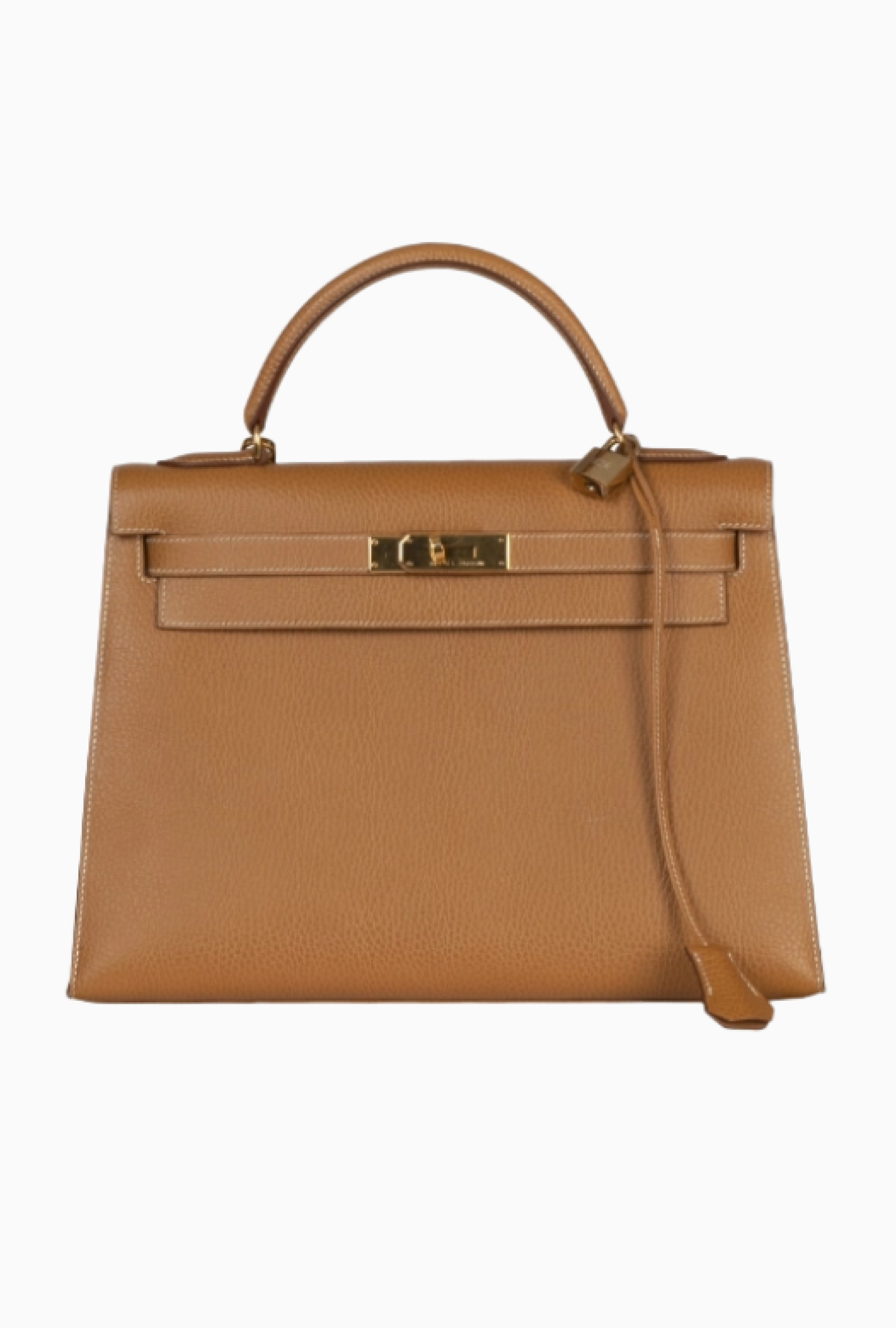 Sac à main Hermès Kelly 32 cm en cuir Courchevel gold